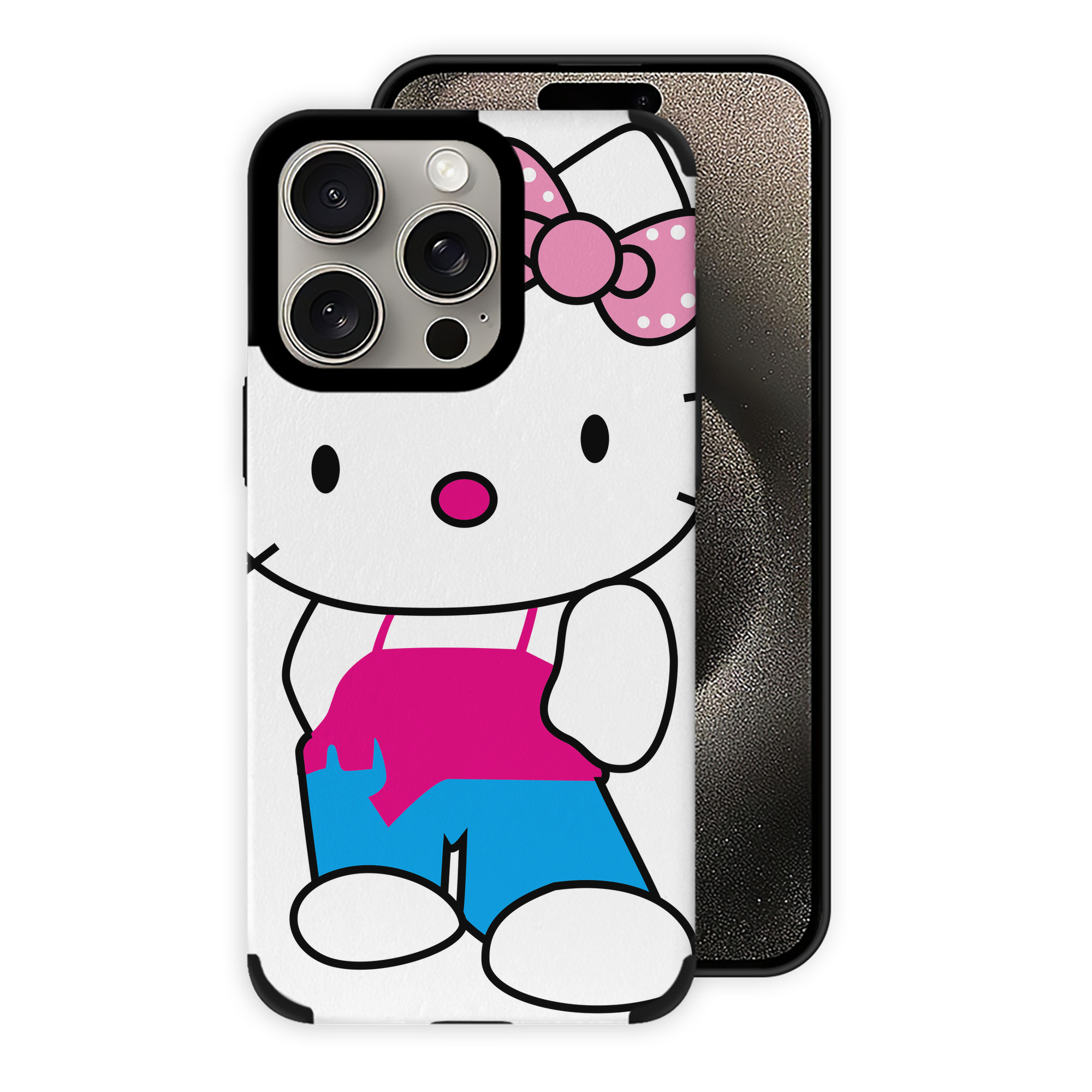 （画像用） Hello Kitty ハローキティ 【iPhone15ProMax対応】 PUレザー スマホケース 耐衝撃＆黄変防止