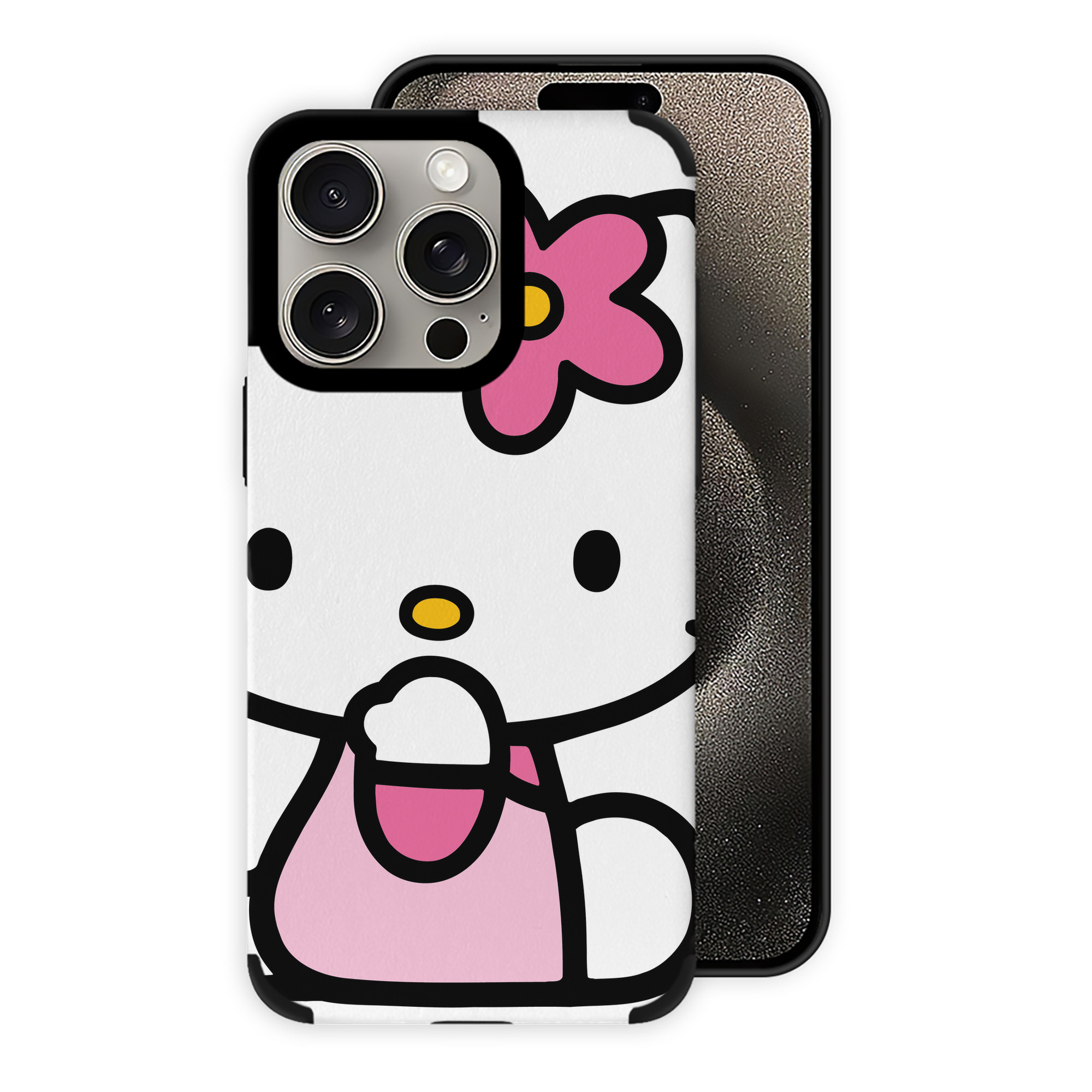 （画像用） Hello Kitty ハローキティ 【iPhone15ProMax対応】 PUレザー スマホケース 耐衝撃＆黄変防止