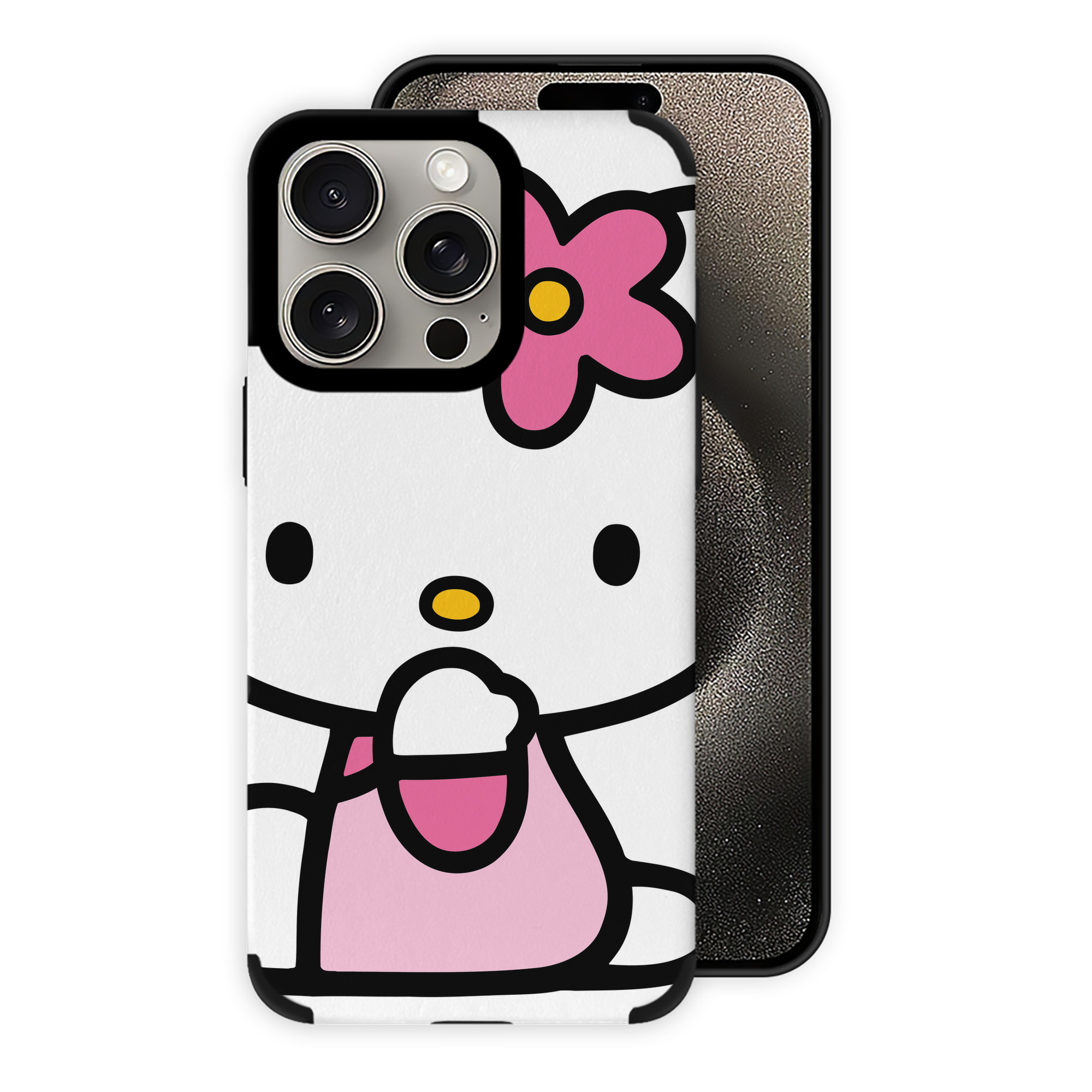 （画像用） Hello Kitty ハローキティ 【iPhone15ProMax対応】 PUレザー スマホケース 耐衝撃＆黄変防止