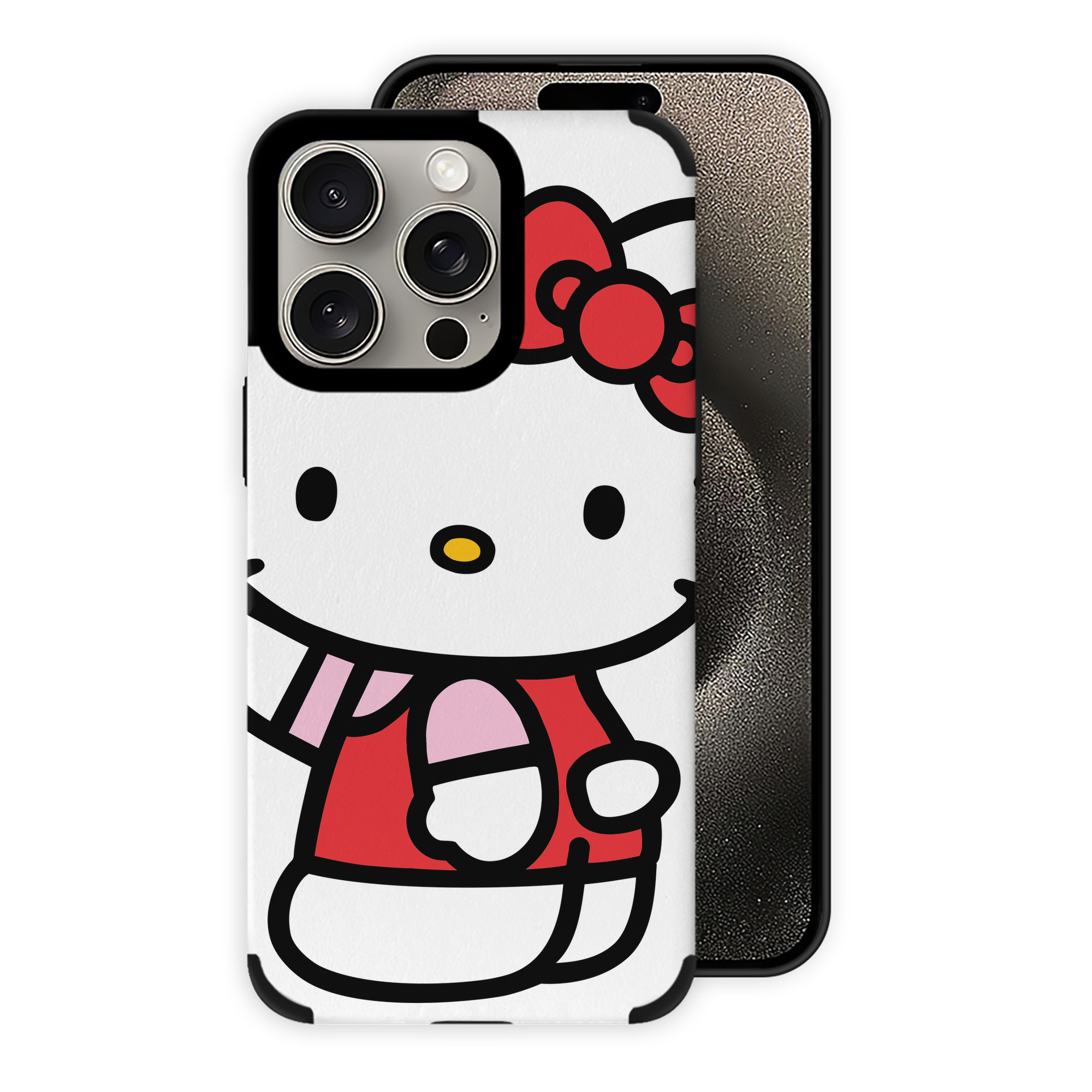 （画像用） Hello Kitty ハローキティ 【iPhone15ProMax対応】 PUレザー スマホケース 耐衝撃＆黄変防止
