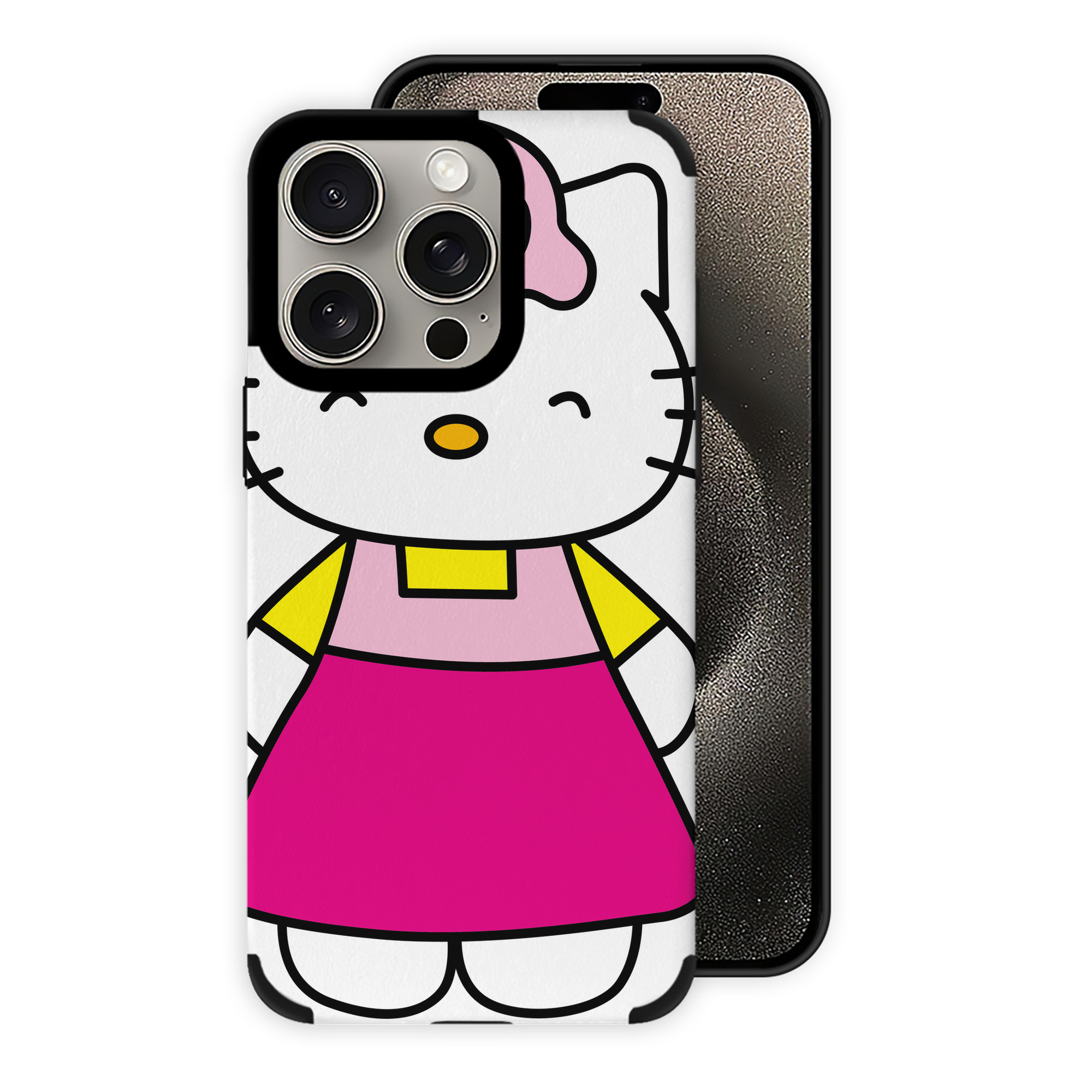 （画像用） Hello Kitty ハローキティ 【iPhone15ProMax対応】 PUレザー スマホケース 耐衝撃＆黄変防止