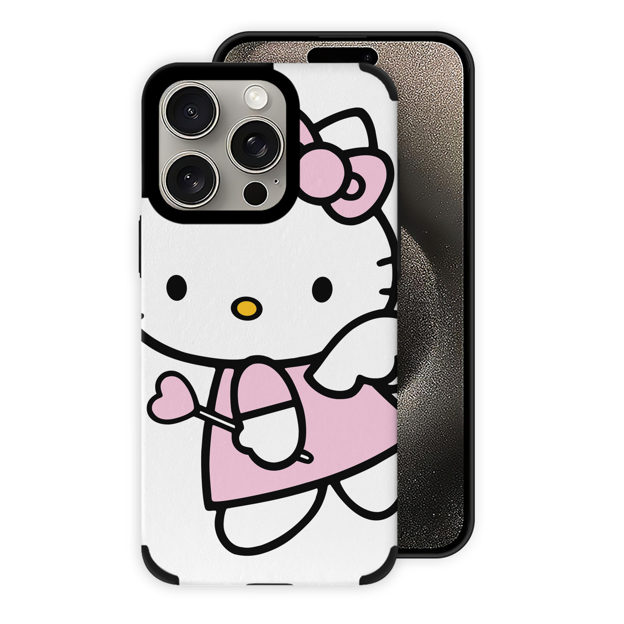 （画像用） Hello Kitty ハローキティ 【iPhone15ProMax対応】 PUレザー スマホケース 耐衝撃＆黄変防止