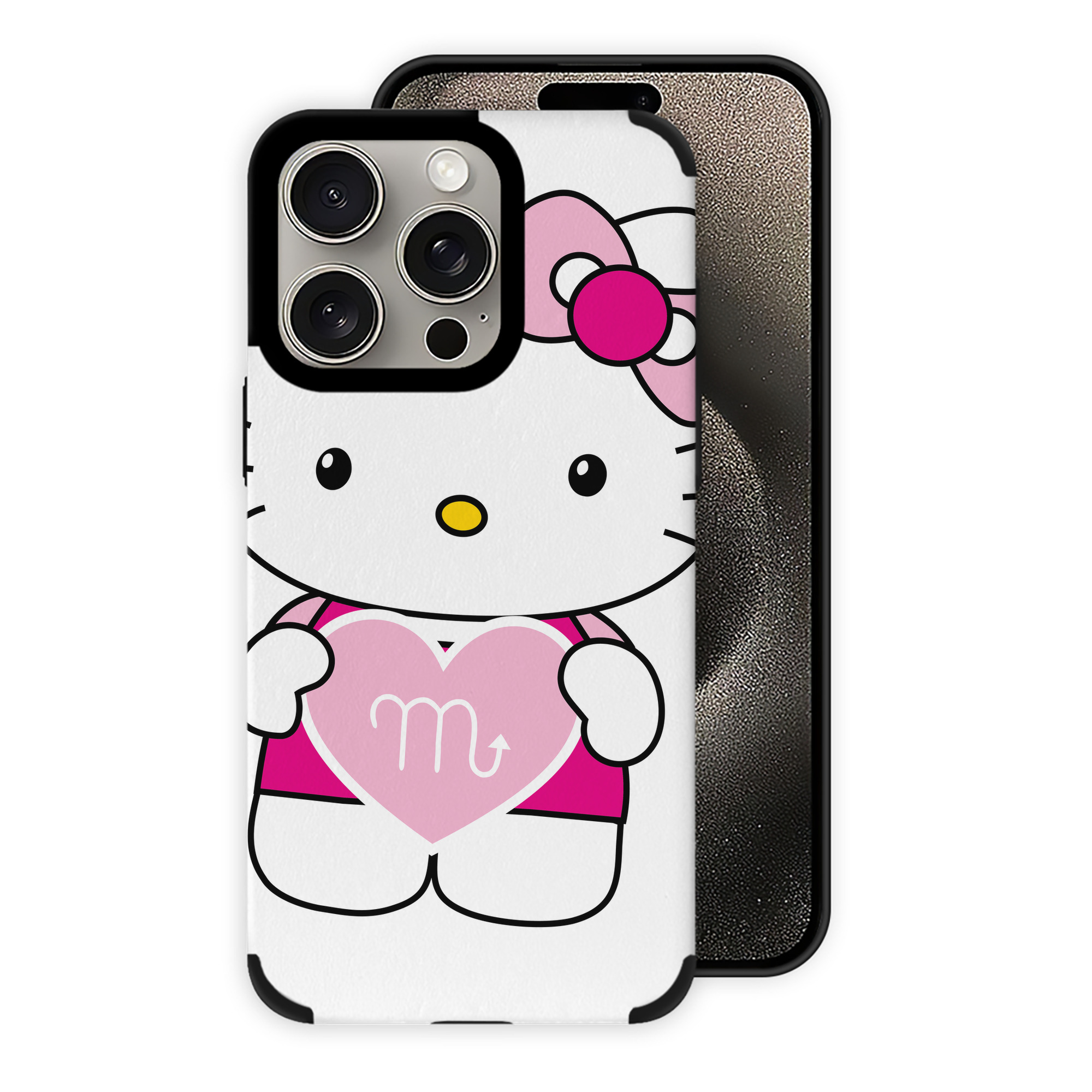 （画像用） Hello Kitty ハローキティ 【iPhone15ProMax対応】 PUレザー スマホケース 耐衝撃＆黄変防止