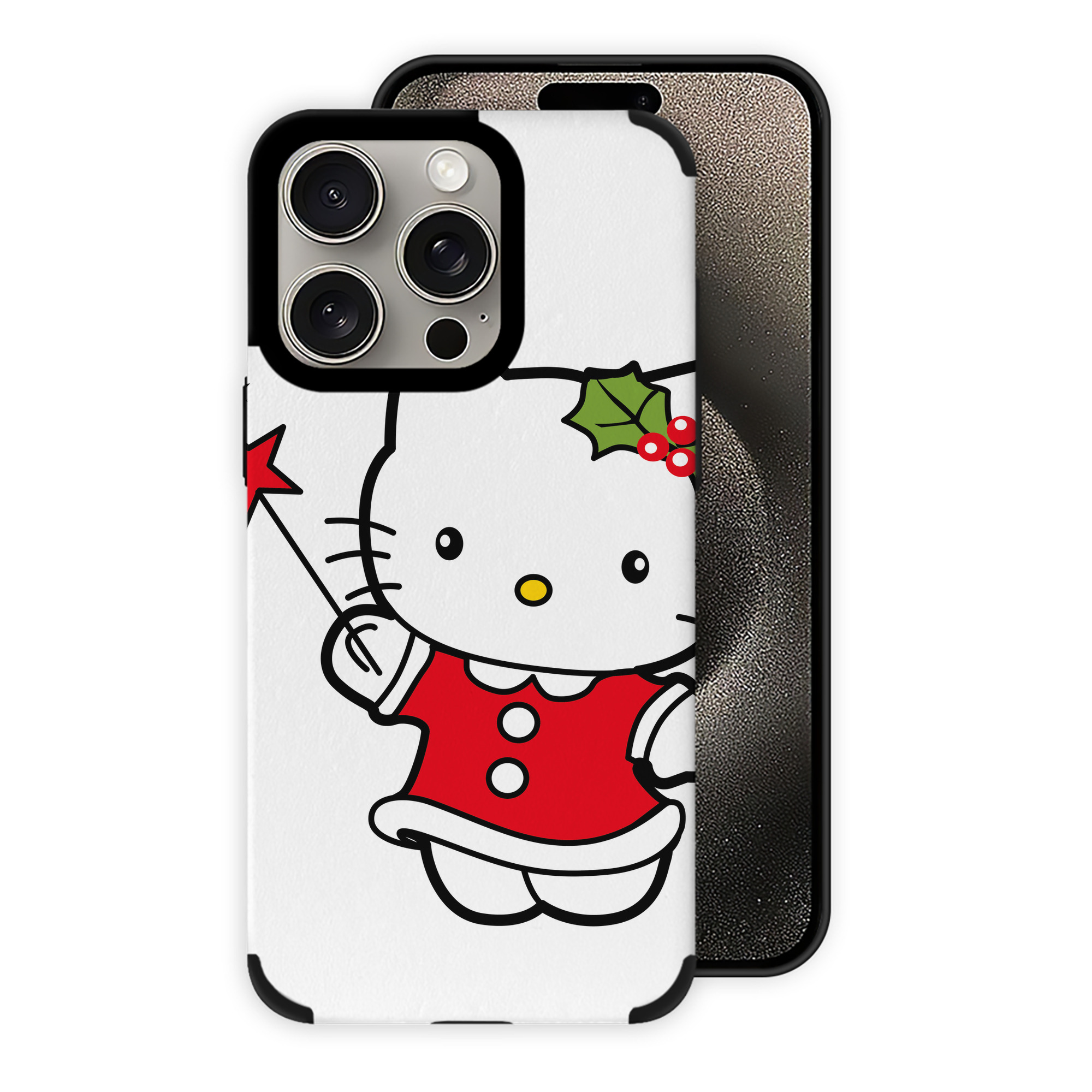 （画像用） Hello Kitty ハローキティ 【iPhone15ProMax対応】 PUレザー スマホケース 耐衝撃＆黄変防止