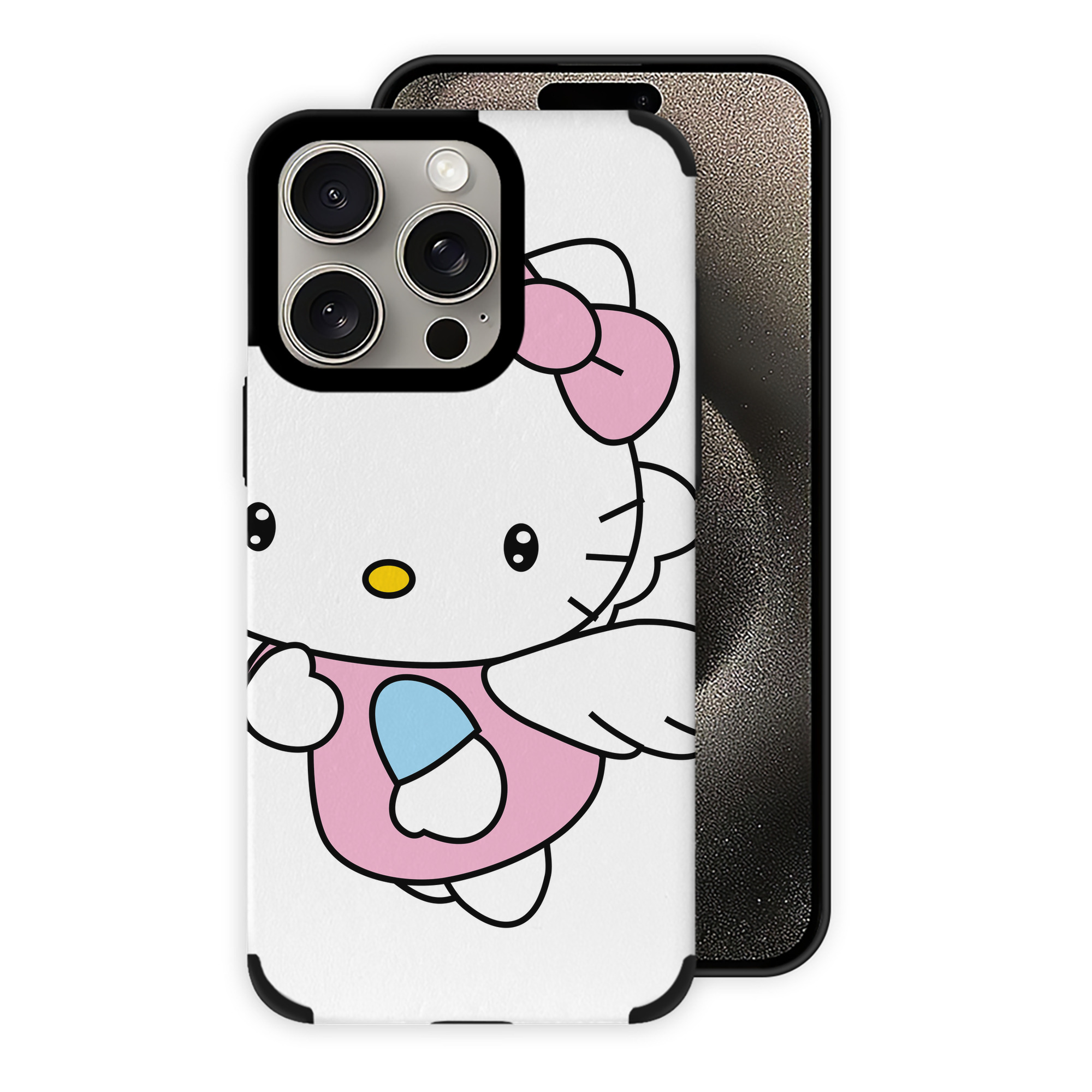 （画像用） Hello Kitty ハローキティ 【iPhone15ProMax対応】 PUレザー スマホケース 耐衝撃＆黄変防止