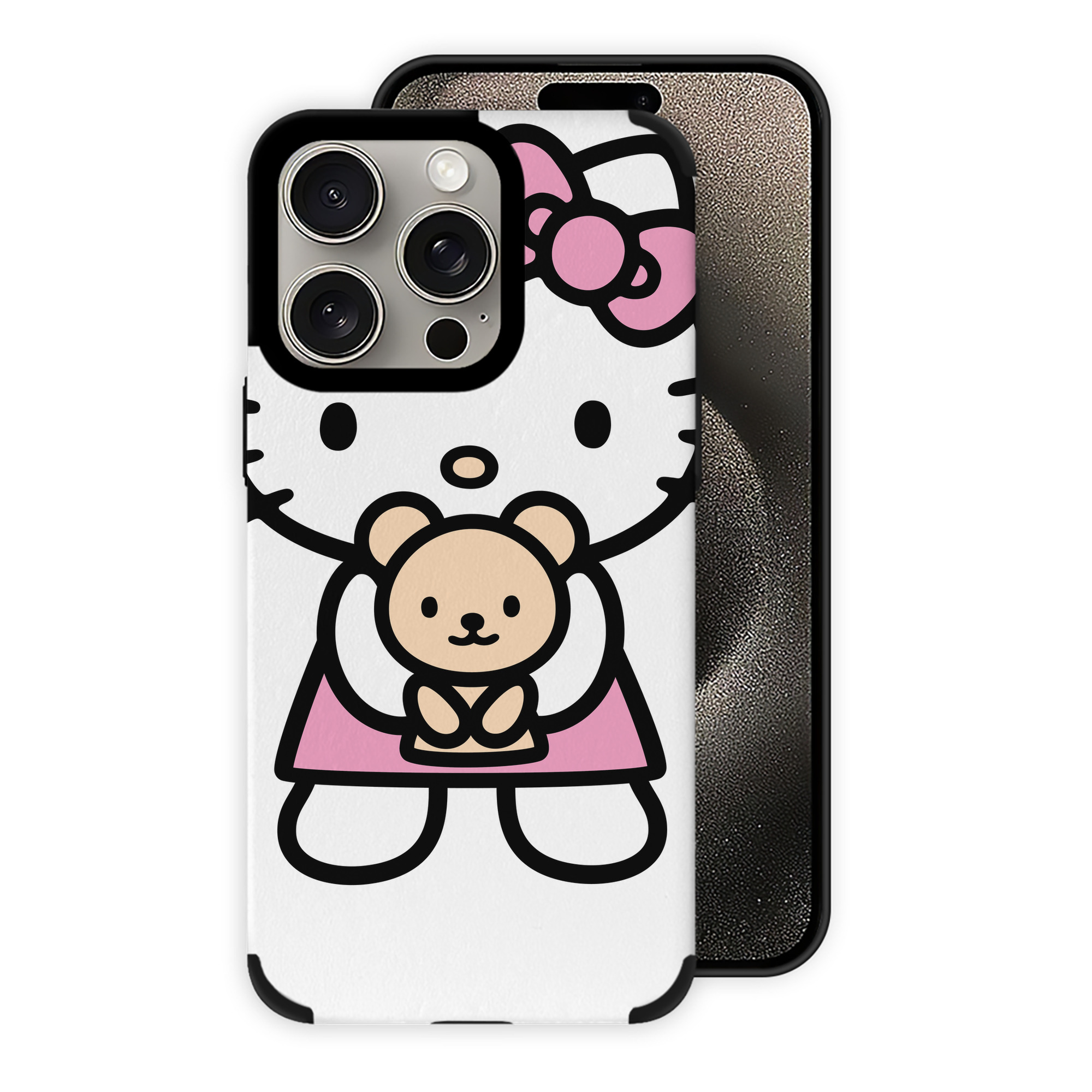 （画像用） Hello Kitty ハローキティ 【iPhone15ProMax対応】 PUレザー スマホケース 耐衝撃＆黄変防止