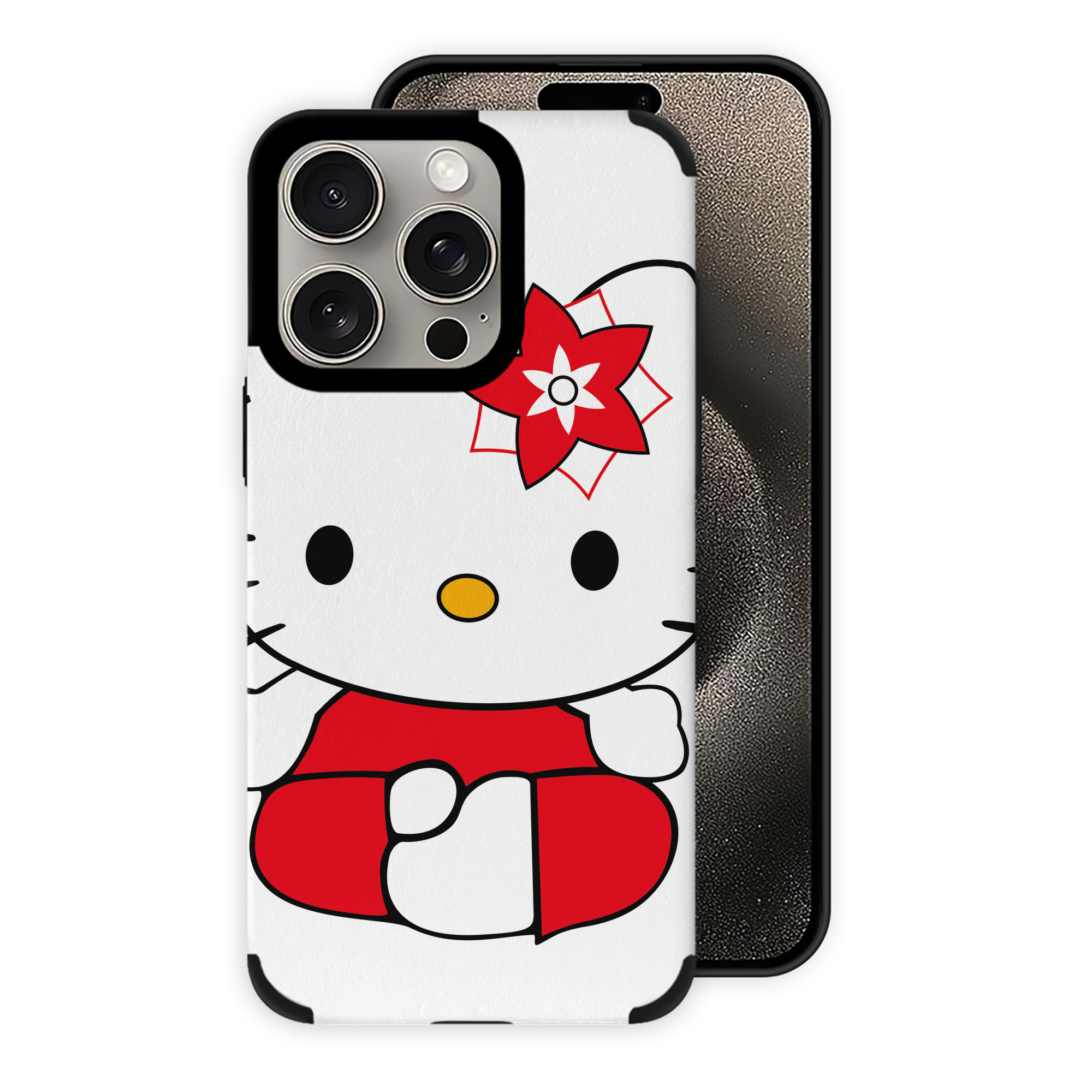 （画像用） Hello Kitty ハローキティ 【iPhone15ProMax対応】 PUレザー スマホケース 耐衝撃＆黄変防止