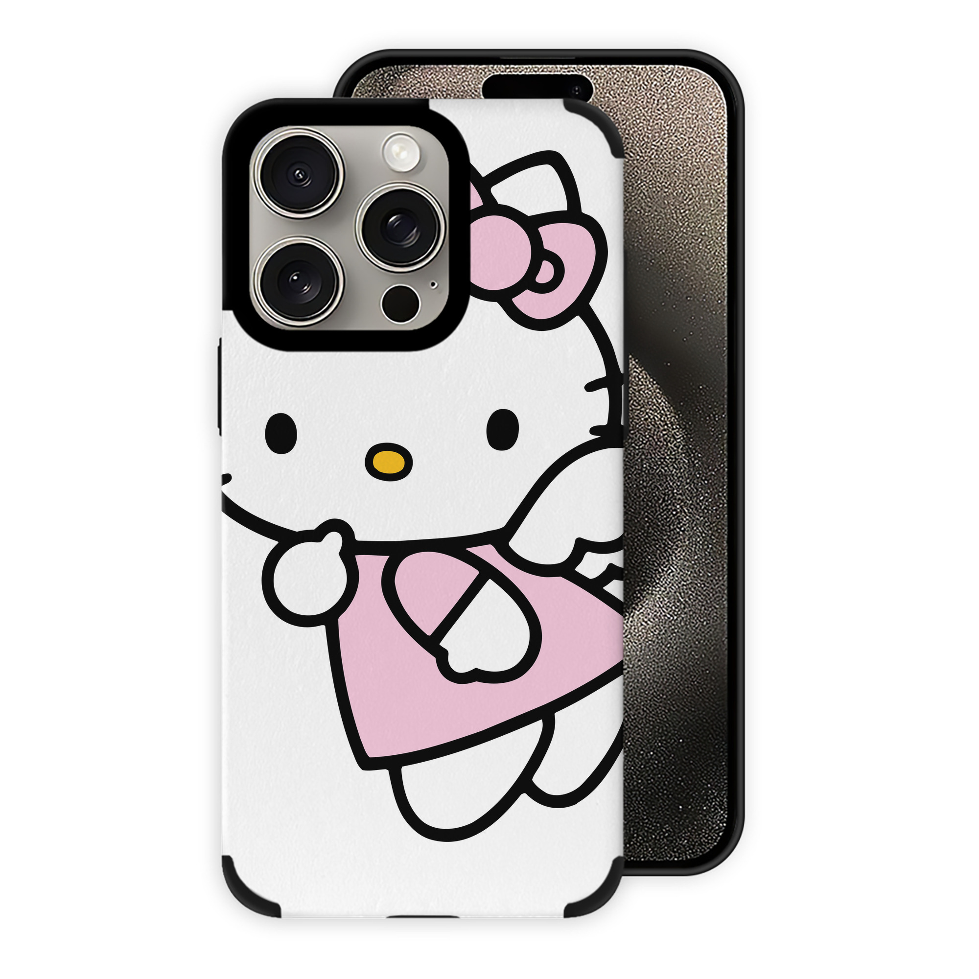 （画像用） Hello Kitty ハローキティ 【iPhone15ProMax対応】 PUレザー スマホケース 耐衝撃＆黄変防止