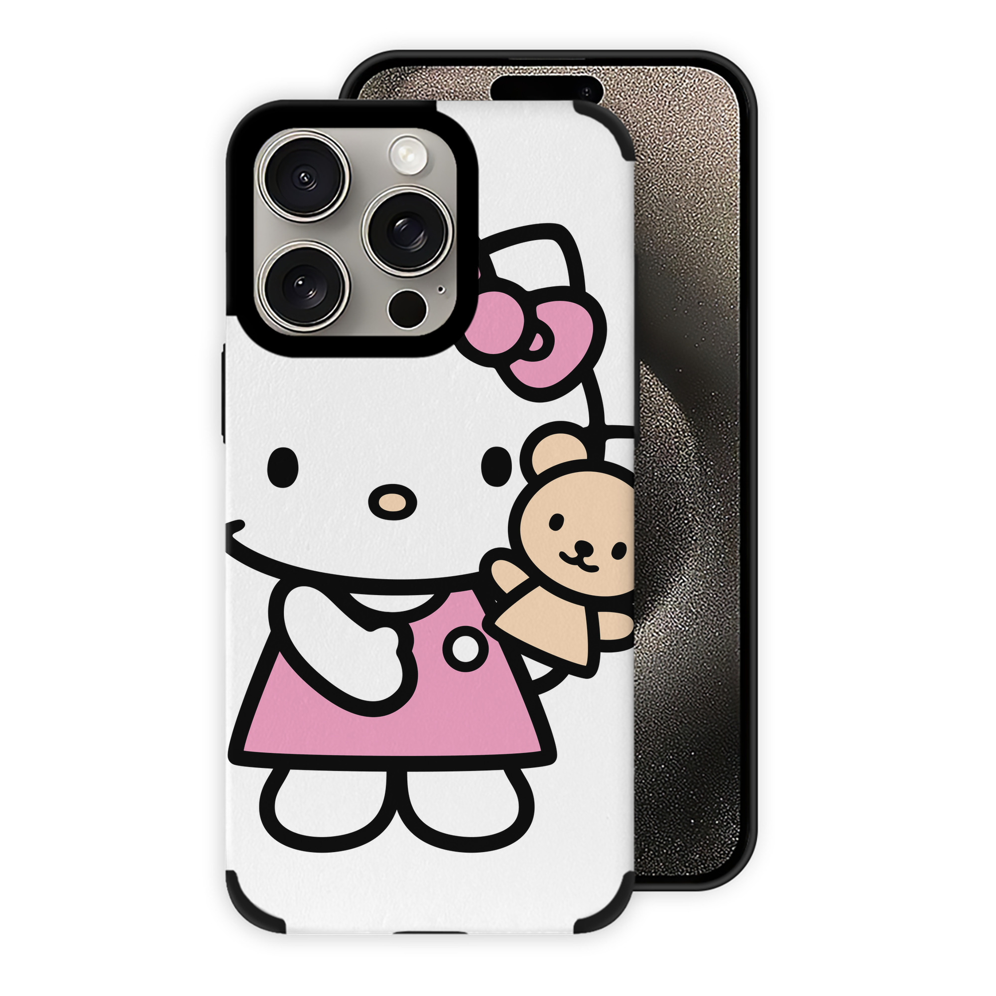 （画像用） Hello Kitty ハローキティ 【iPhone15ProMax対応】 PUレザー スマホケース 耐衝撃＆黄変防止