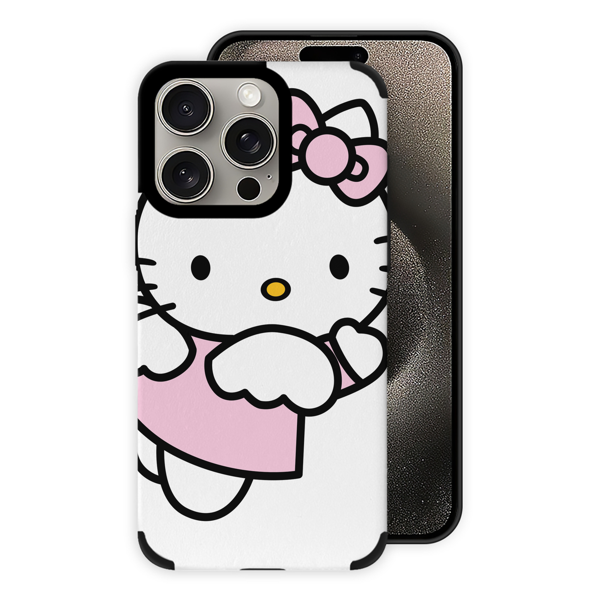 （画像用） Hello Kitty ハローキティ 【iPhone15ProMax対応】 PUレザー スマホケース 耐衝撃＆黄変防止