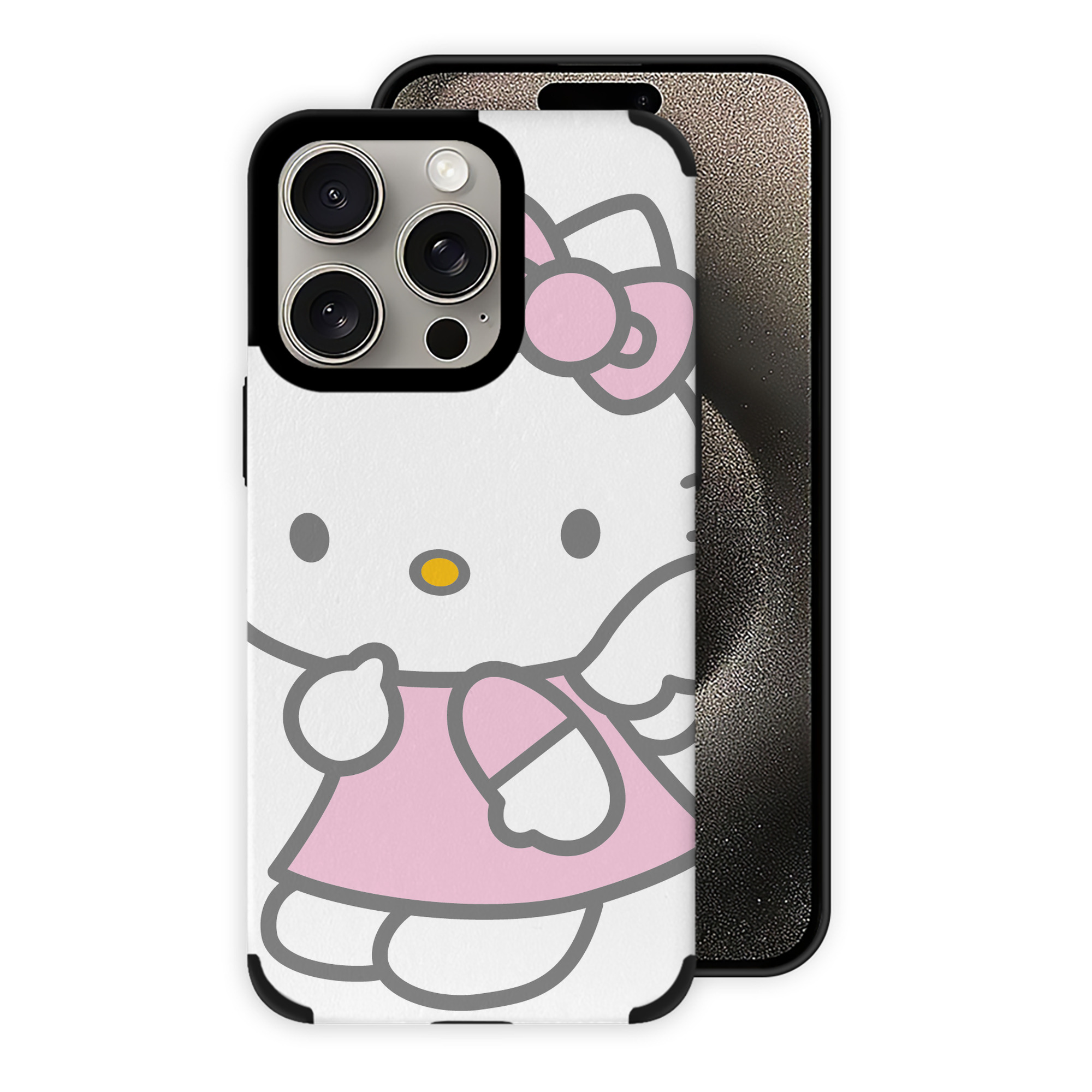 （画像用） Hello Kitty ハローキティ 【iPhone15ProMax対応】 PUレザー スマホケース 耐衝撃＆黄変防止