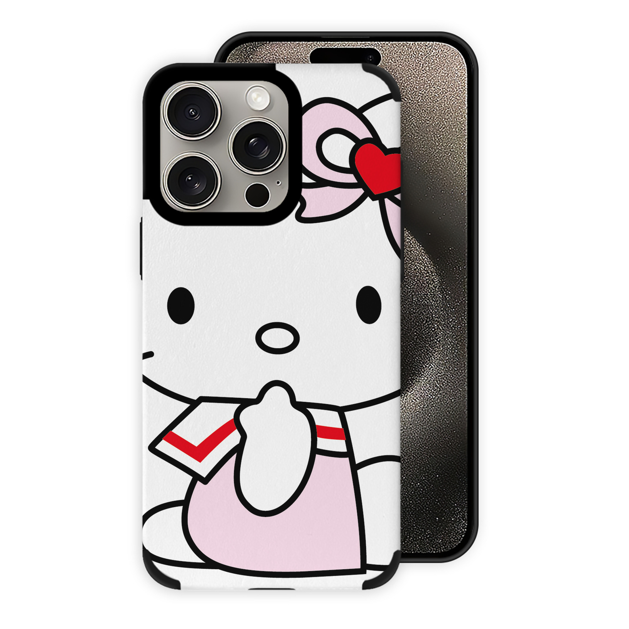 （画像用） Hello Kitty ハローキティ 【iPhone15ProMax対応】 PUレザー スマホケース 耐衝撃＆黄変防止