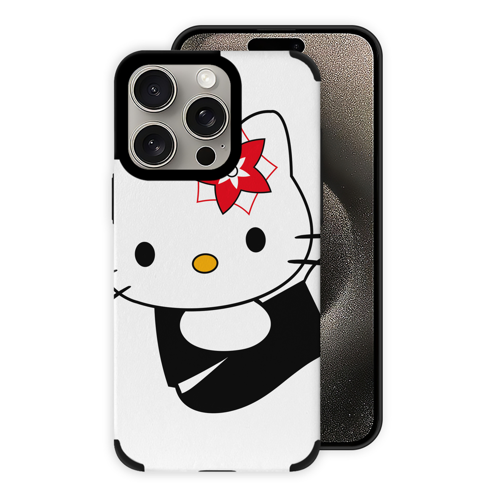（画像用） Hello Kitty ハローキティ 【iPhone15ProMax対応】 PUレザー スマホケース 耐衝撃＆黄変防止