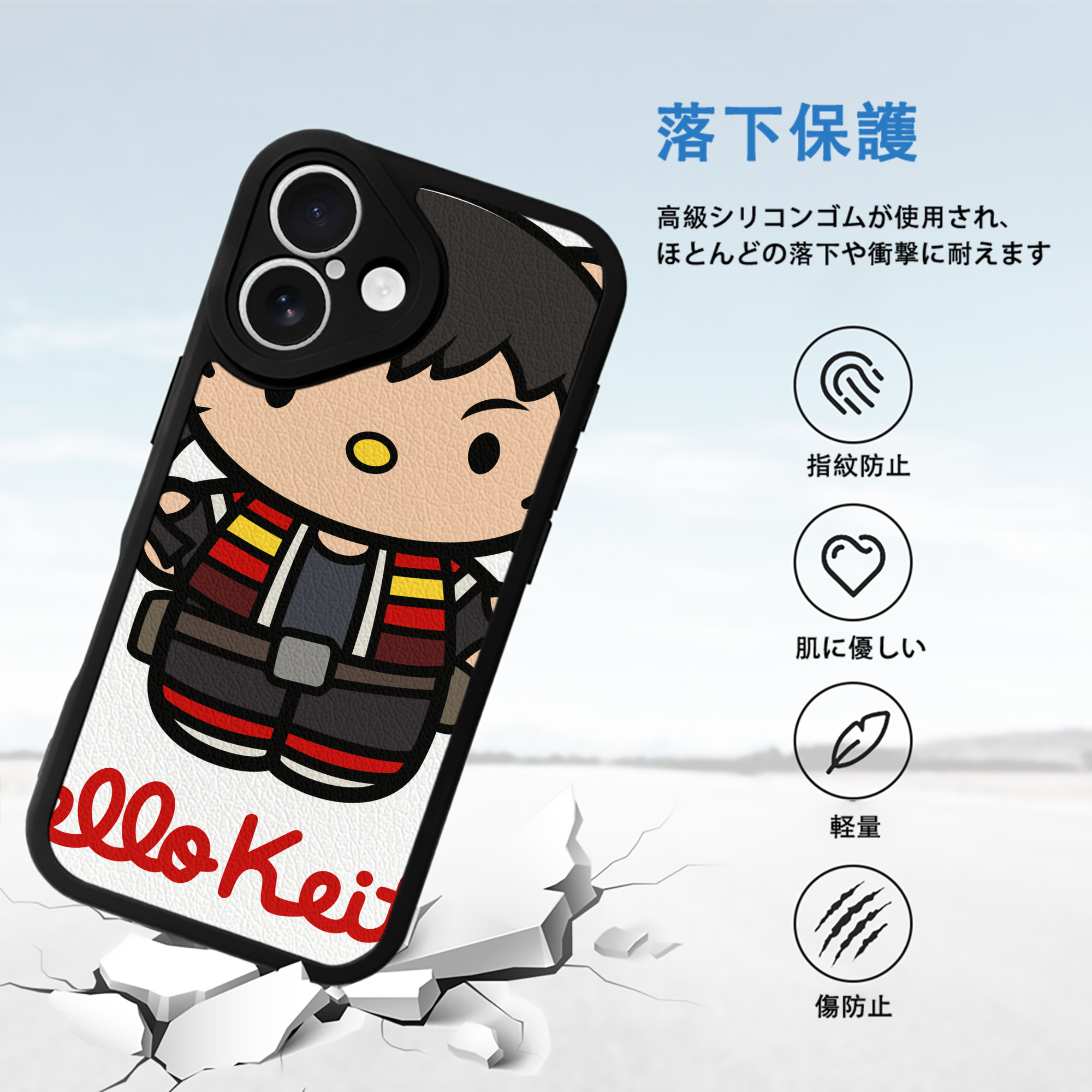 Hello Kitty ハローキティ 【iPhone 16シリーズ対応】シリコンスマホケース（レザー調） 材質：シリコン