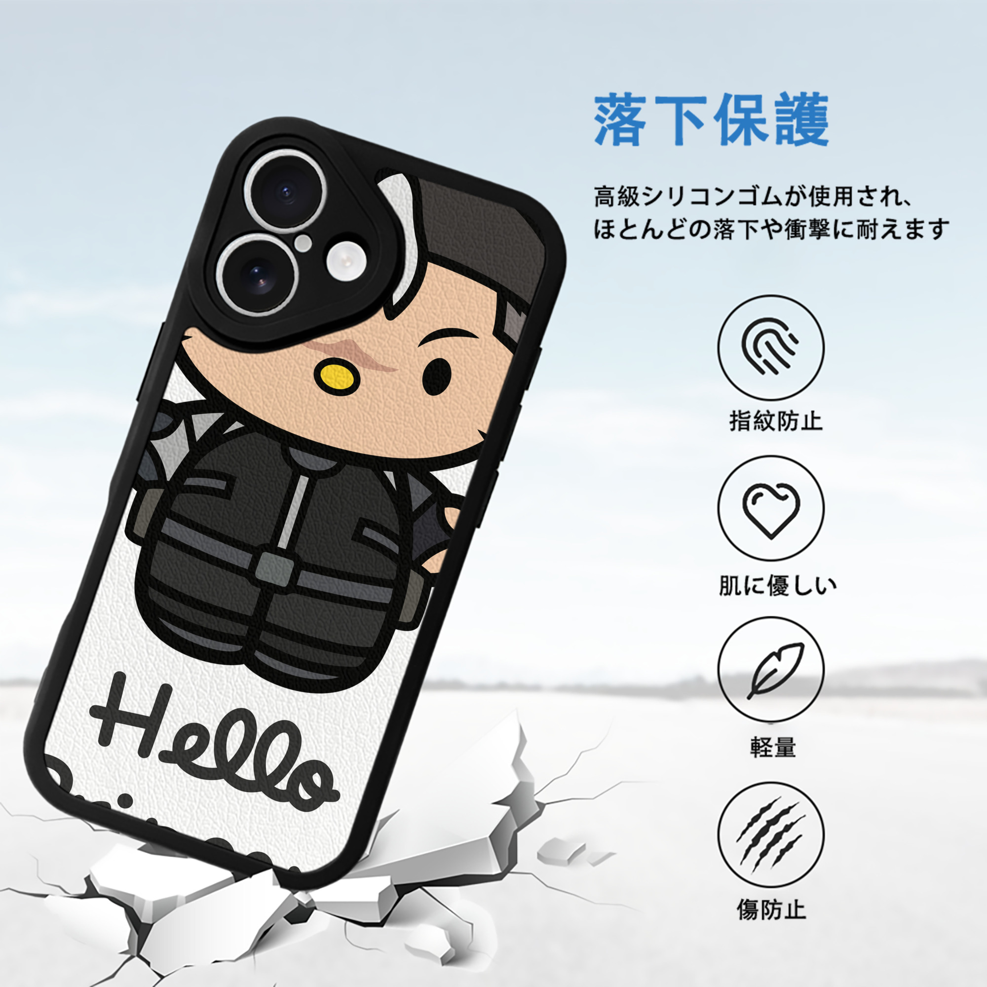 Hello Kitty ハローキティ 【iPhone 16シリーズ対応】シリコンスマホケース（レザー調） 材質：シリコン