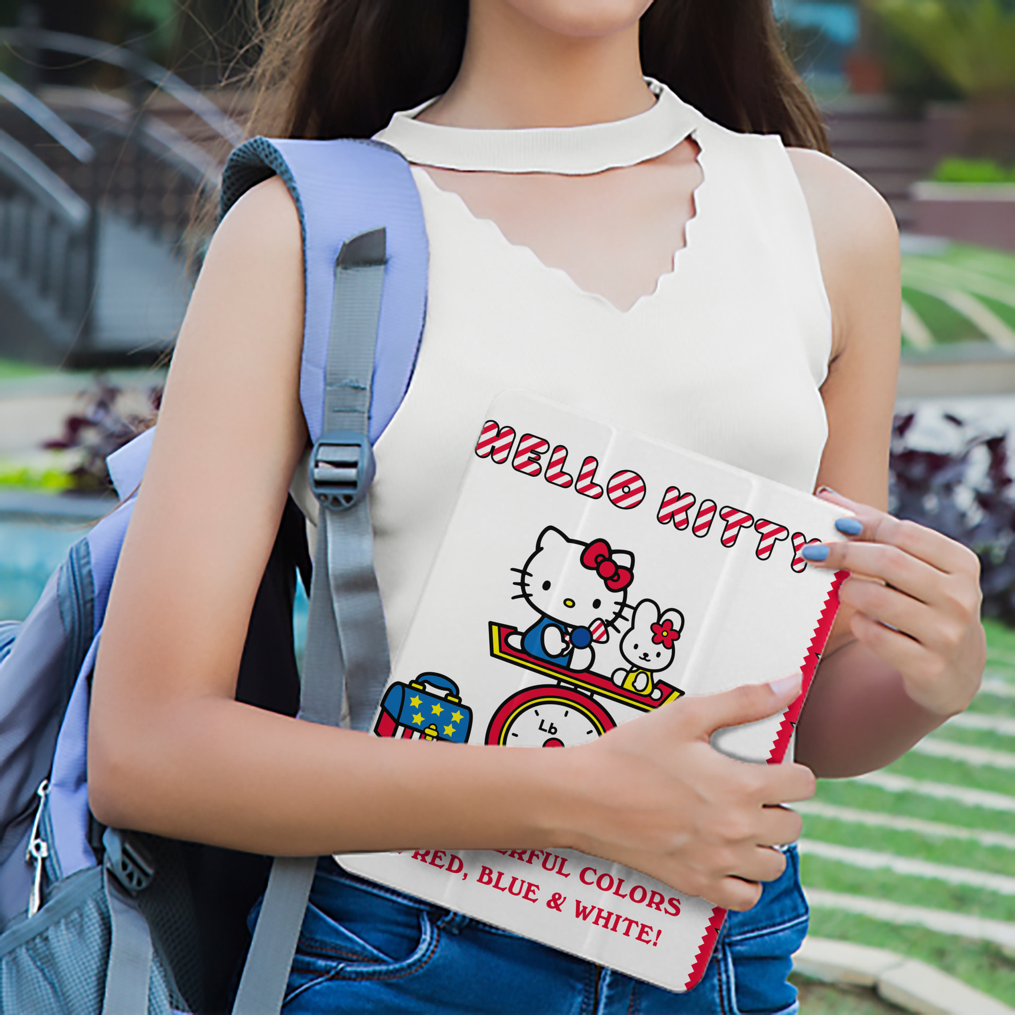 Hello Kitty ハローキティ IPad ケース ペン収納付き 三つ折りスタンド PUレザー×シリコン 対応機種9.5/10.5/10.9インチ