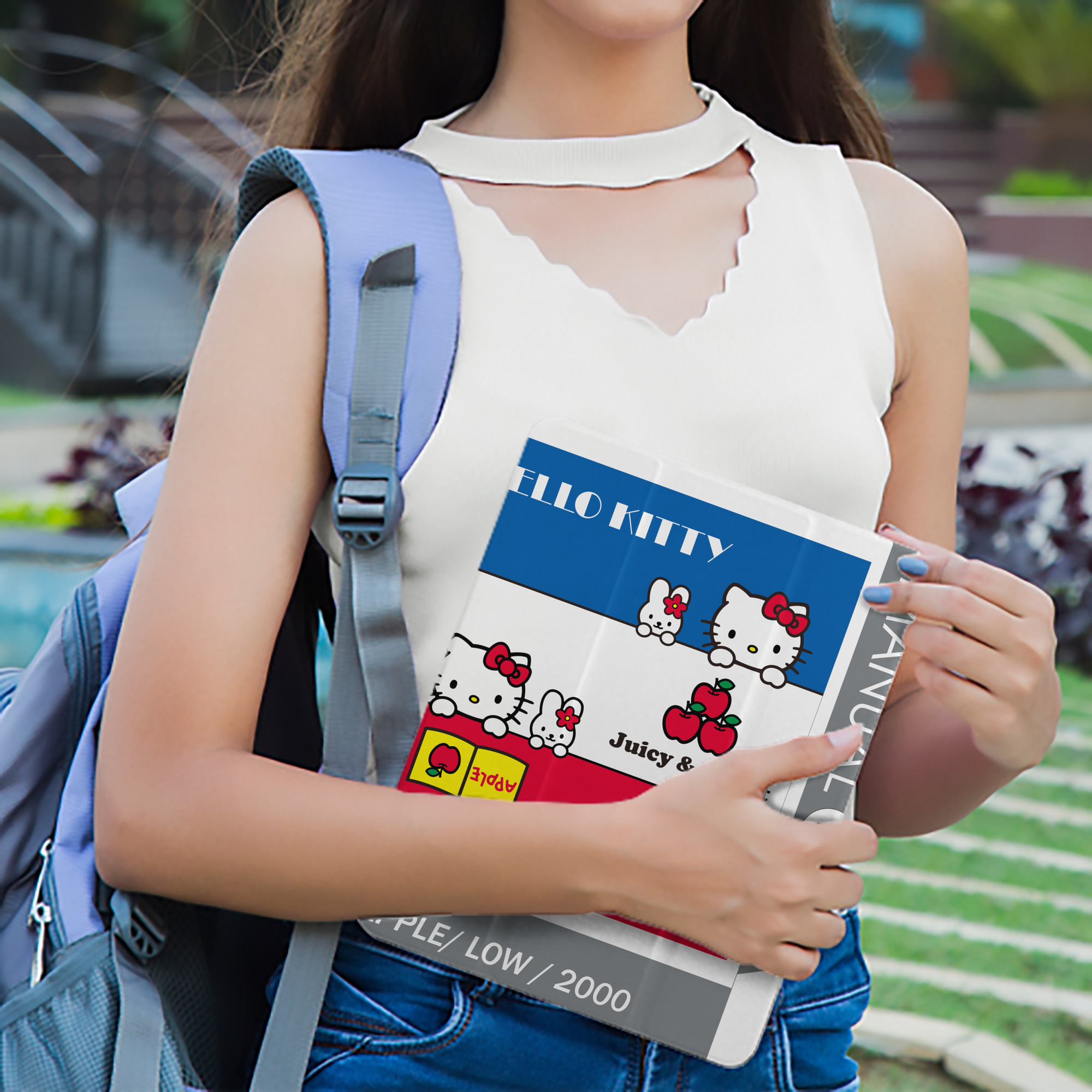 Hello Kitty ハローキティ IPad ケース ペン収納付き 三つ折りスタンド PUレザー×シリコン 対応機種9.5/10.5/10.9インチ