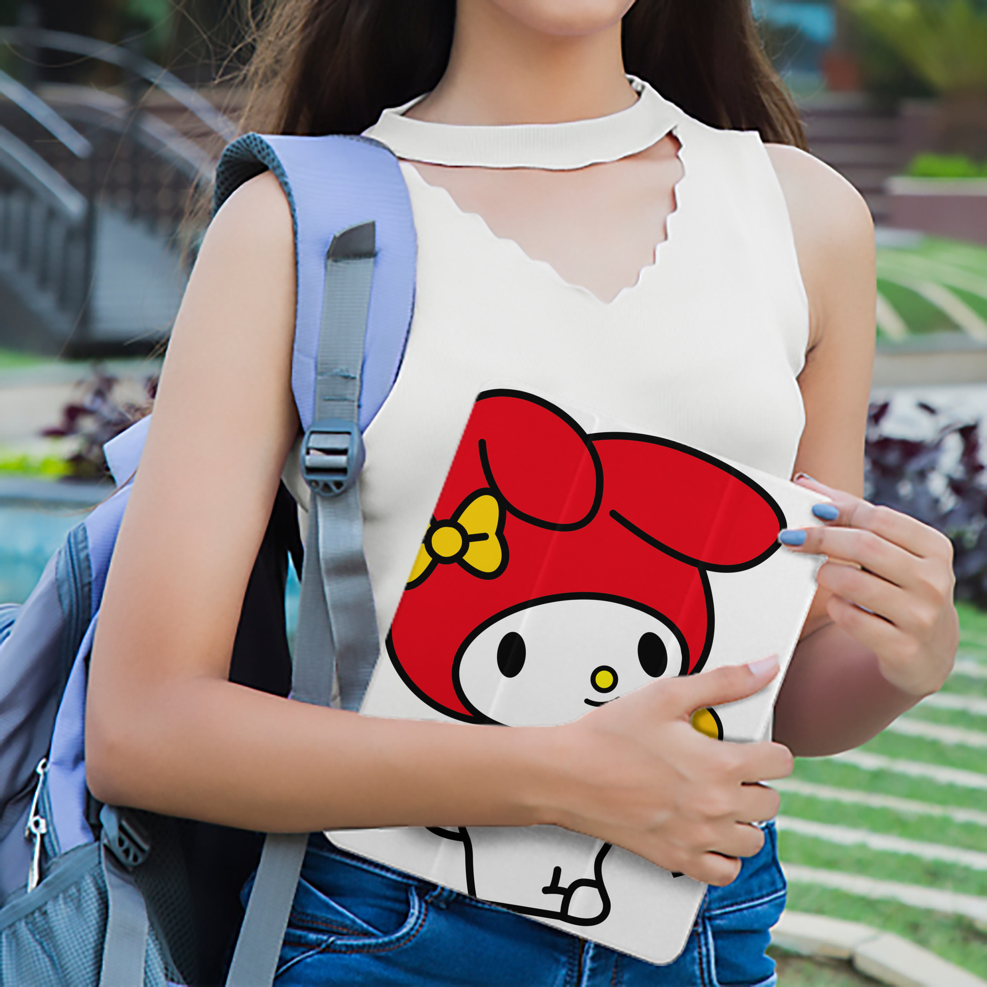 Hello Kitty ハローキティ IPad ケース ペン収納付き 三つ折りスタンド PUレザー×シリコン 対応機種9.5/10.5/10.9インチ