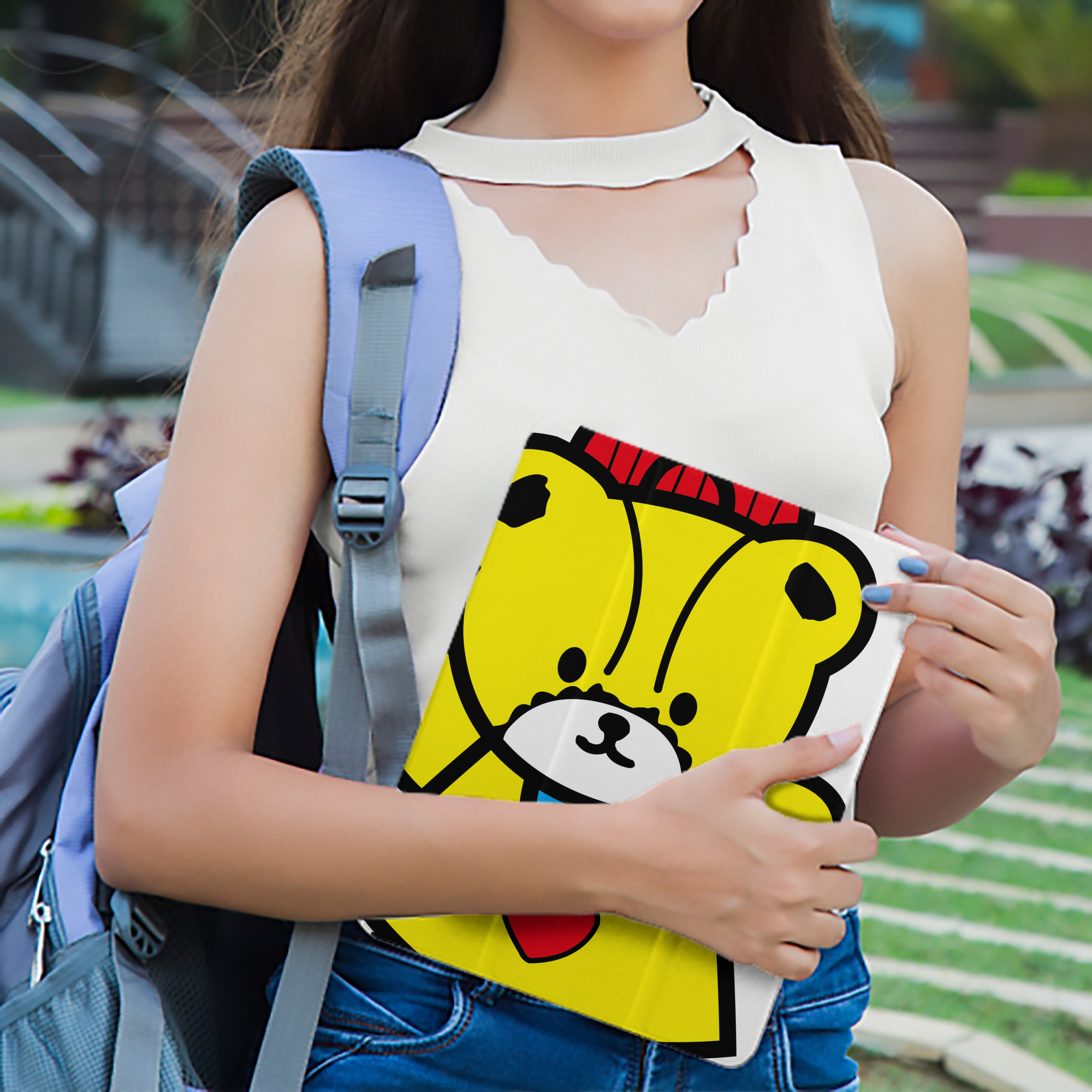 Hello Kitty ハローキティ IPad ケース ペン収納付き 三つ折りスタンド PUレザー×シリコン 対応機種9.5/10.5/10.9インチ