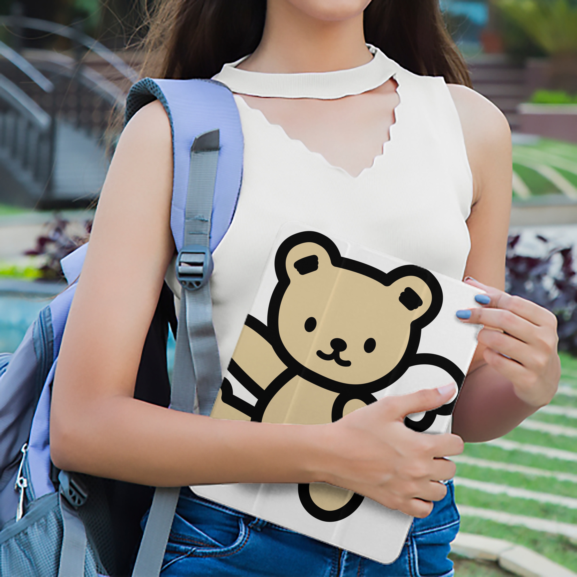 Hello Kitty ハローキティ IPad ケース ペン収納付き 三つ折りスタンド PUレザー×シリコン 対応機種9.5/10.5/10.9インチ
