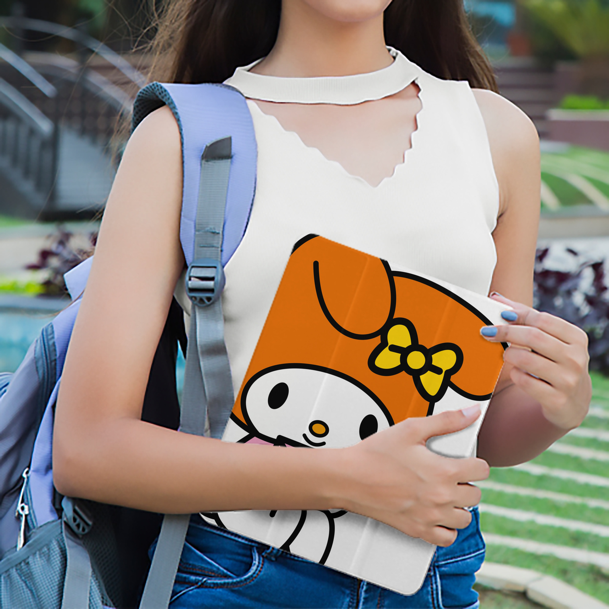 Hello Kitty ハローキティ IPad ケース ペン収納付き 三つ折りスタンド PUレザー×シリコン 対応機種9.5/10.5/10.9インチ