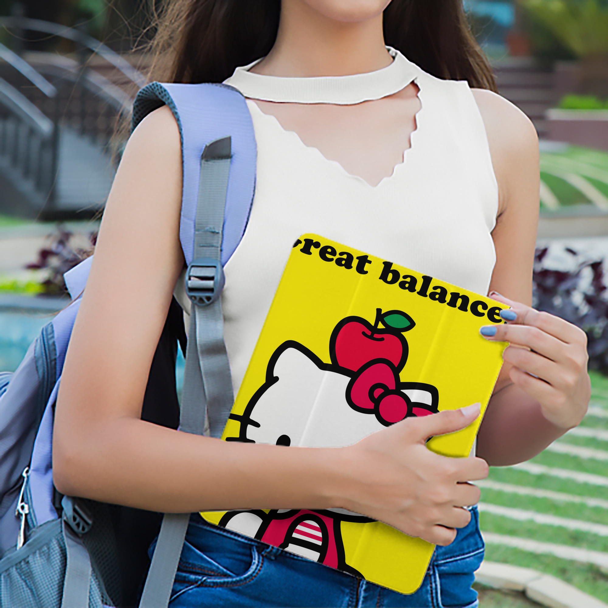 Hello Kitty ハローキティ IPad ケース ペン収納付き 三つ折りスタンド PUレザー×シリコン 対応機種9.5/10.5/10.9インチ