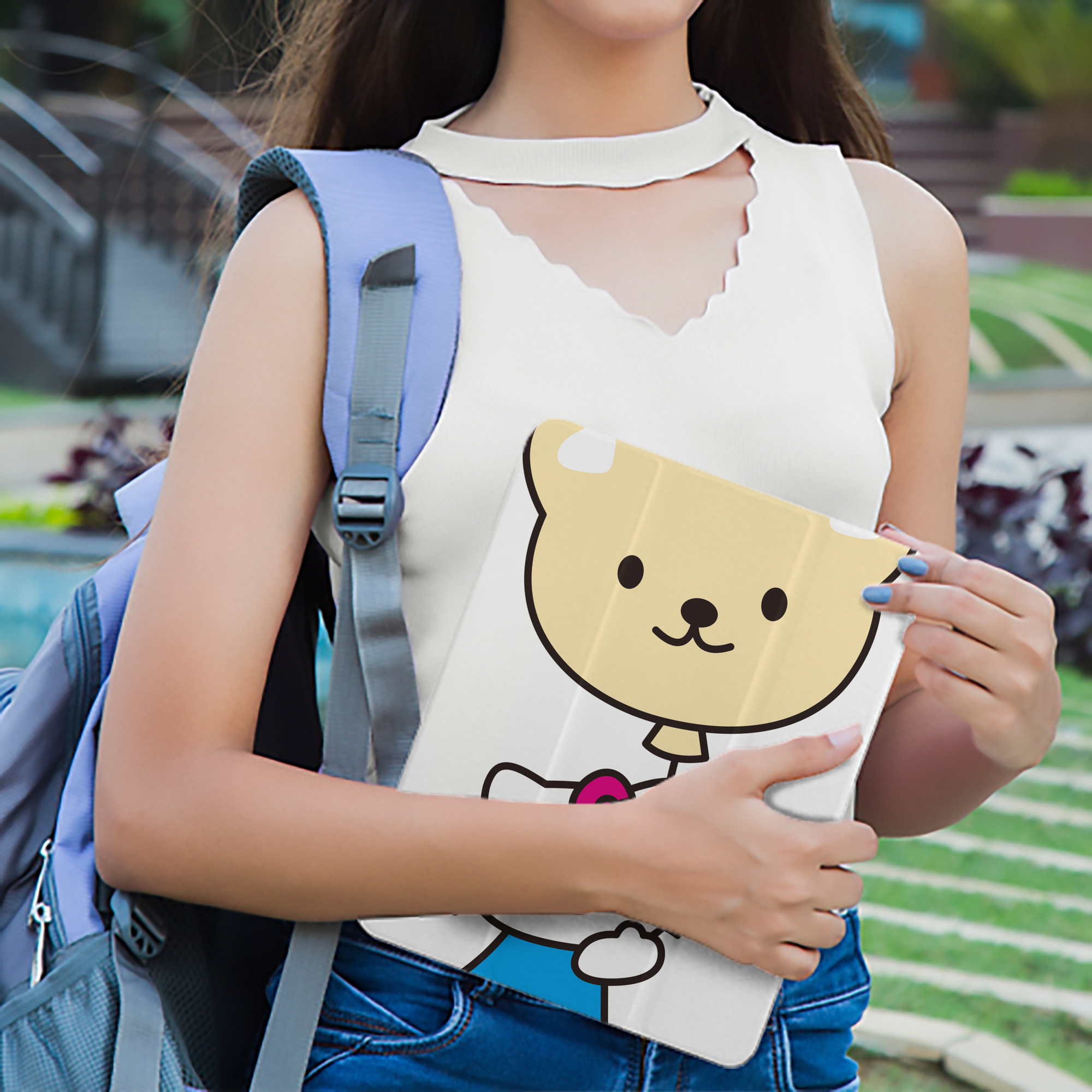 Hello Kitty ハローキティ IPad ケース ペン収納付き 三つ折りスタンド PUレザー×シリコン 対応機種9.5/10.5/10.9インチ