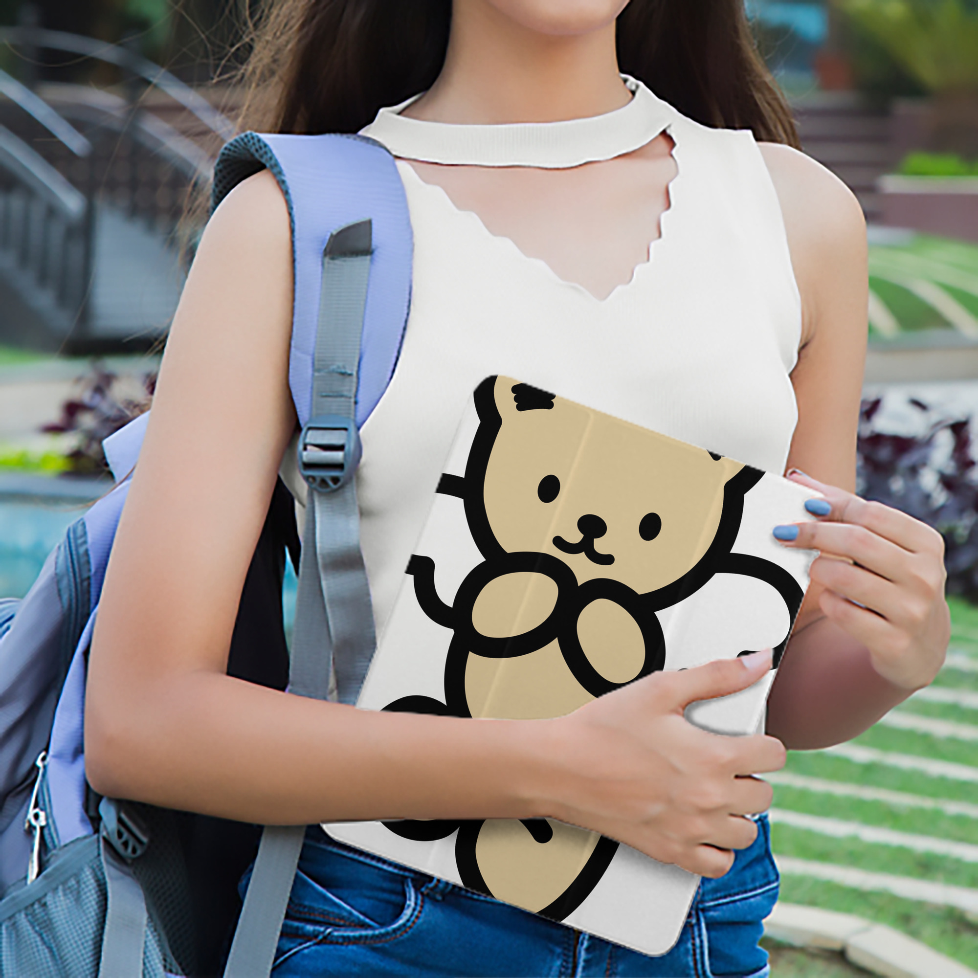 Hello Kitty ハローキティ IPad ケース ペン収納付き 三つ折りスタンド PUレザー×シリコン 対応機種9.5/10.5/10.9インチ