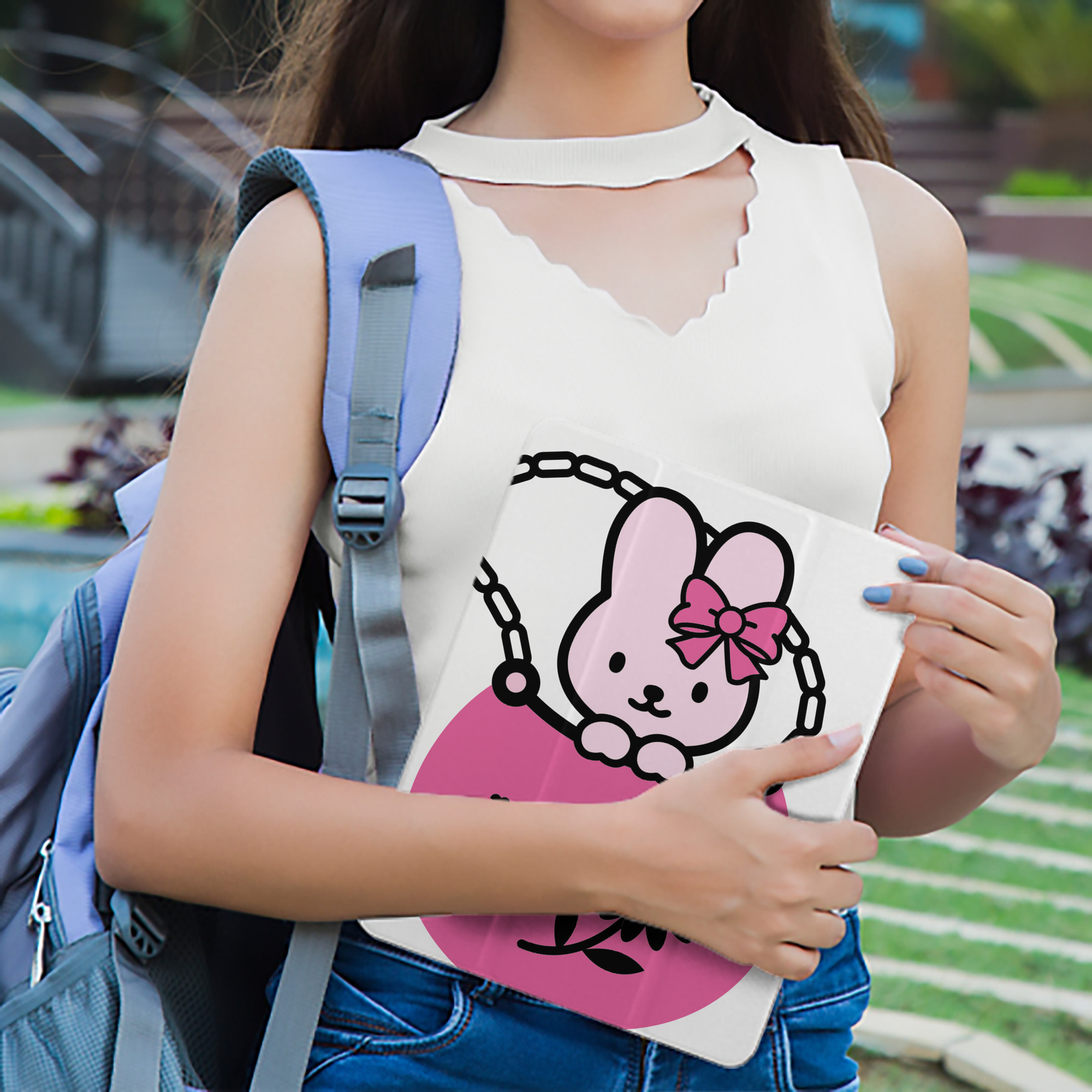 Hello Kitty ハローキティ IPad ケース ペン収納付き 三つ折りスタンド PUレザー×シリコン 対応機種9.5/10.5/10.9インチ