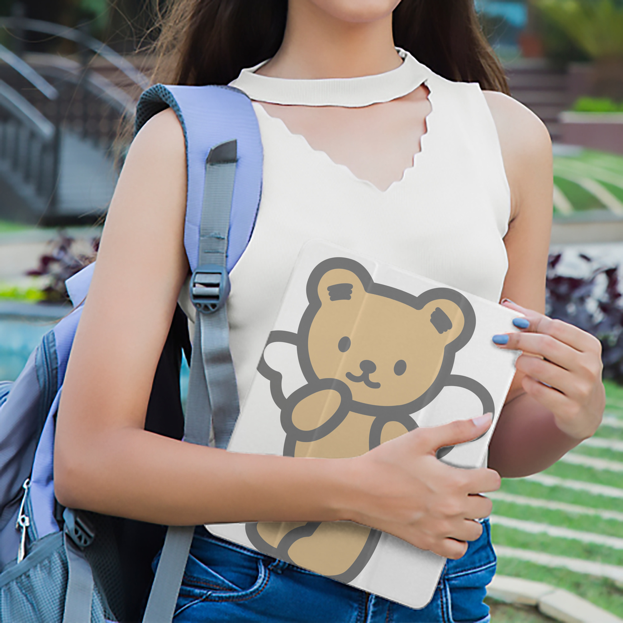 Hello Kitty ハローキティ IPad ケース ペン収納付き 三つ折りスタンド PUレザー×シリコン 対応機種9.5/10.5/10.9インチ