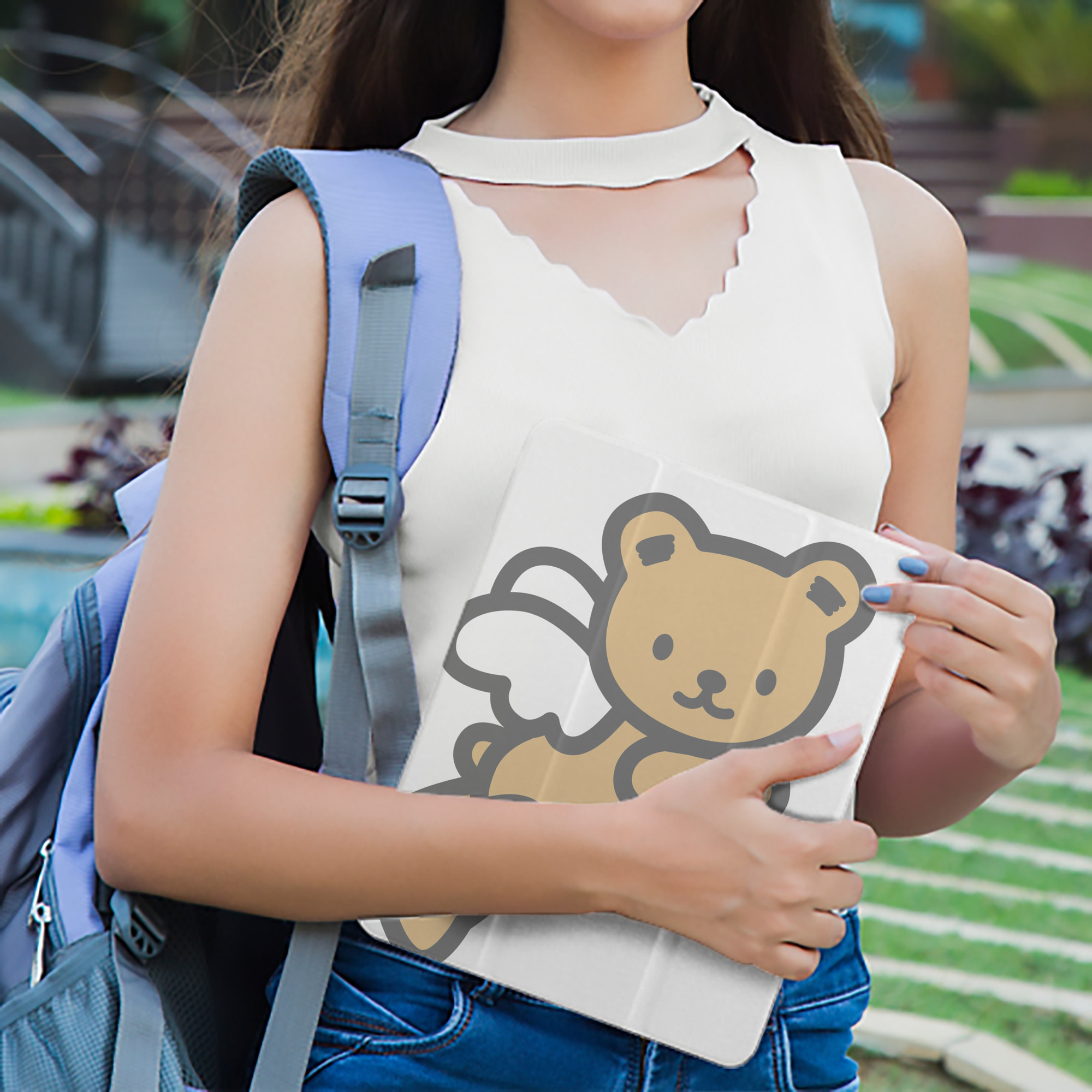 Hello Kitty ハローキティ IPad ケース ペン収納付き 三つ折りスタンド PUレザー×シリコン 対応機種9.5/10.5/10.9インチ