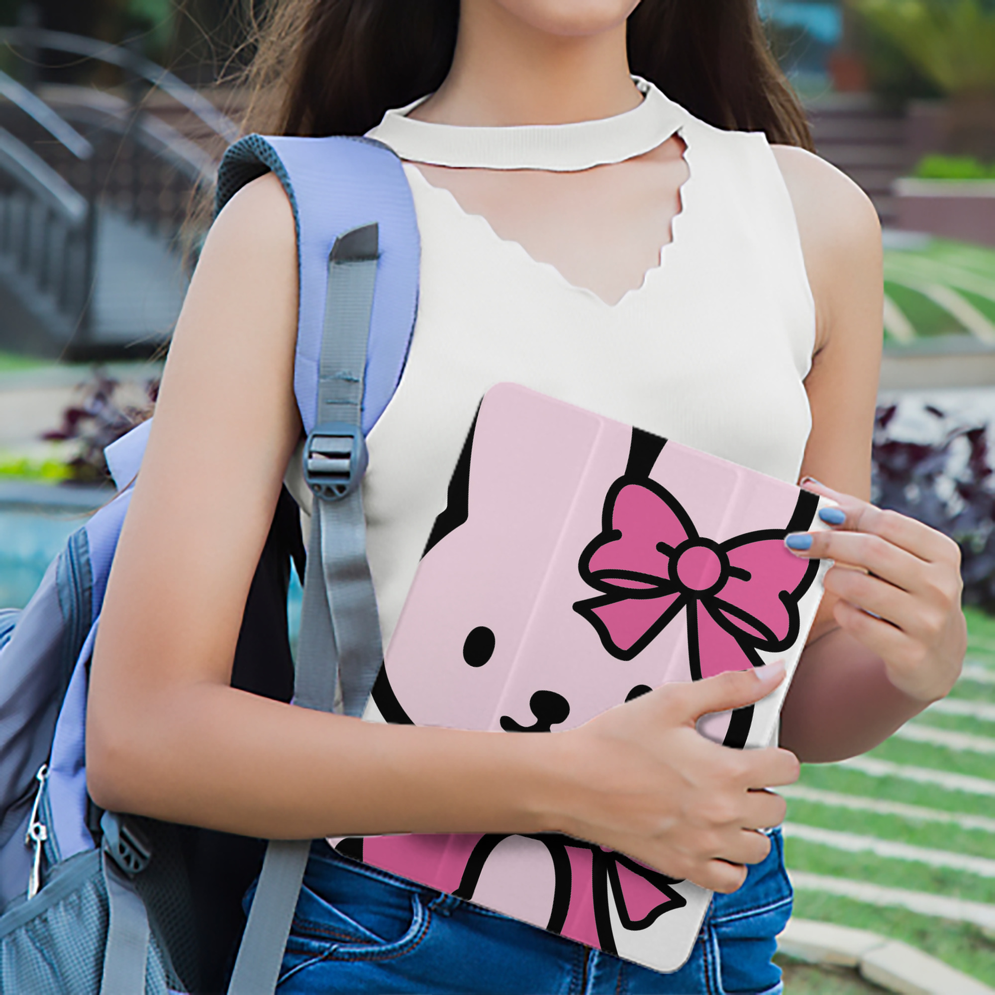 Hello Kitty ハローキティ IPad ケース ペン収納付き 三つ折りスタンド PUレザー×シリコン 対応機種9.5/10.5/10.9インチ