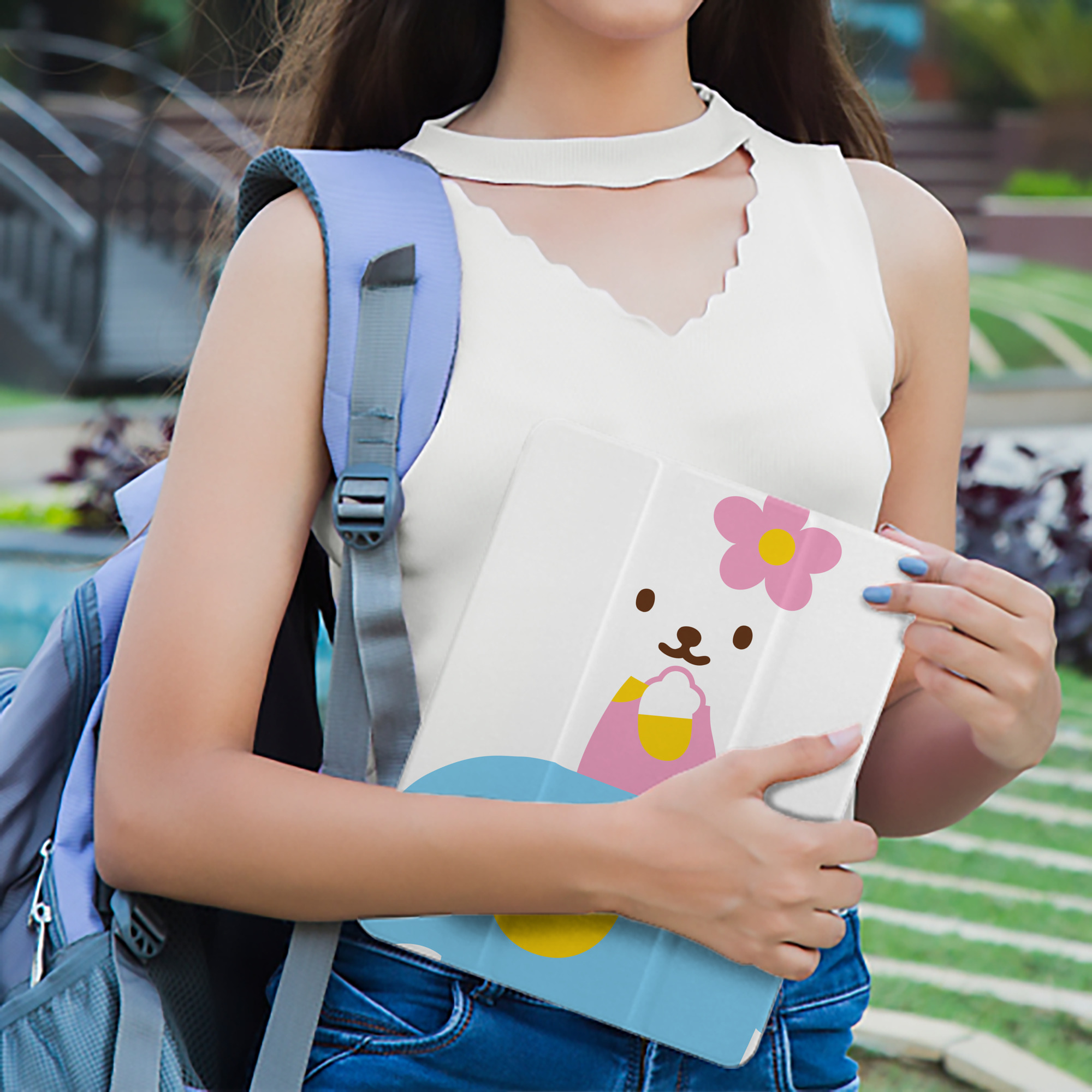 Hello Kitty ハローキティ IPad ケース ペン収納付き 三つ折りスタンド PUレザー×シリコン 対応機種9.5/10.5/10.9インチ