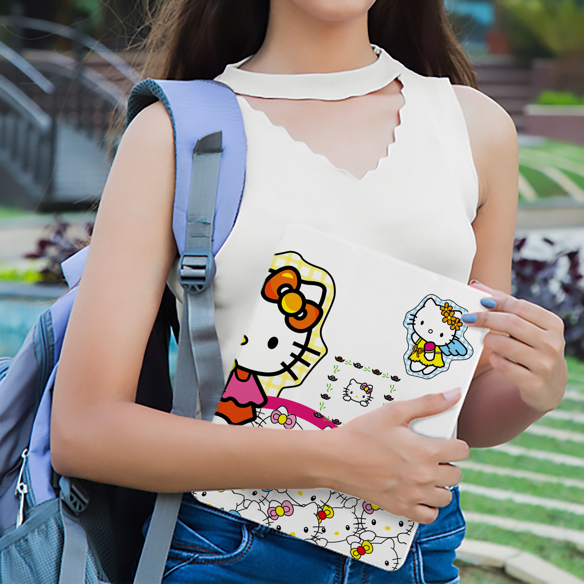 Hello Kitty ハローキティ IPad ケース ブック型 PUレザー TPU 耐衝撃 軽量 薄型 ペン収納なし 全面保護 IPad 各モデル対応