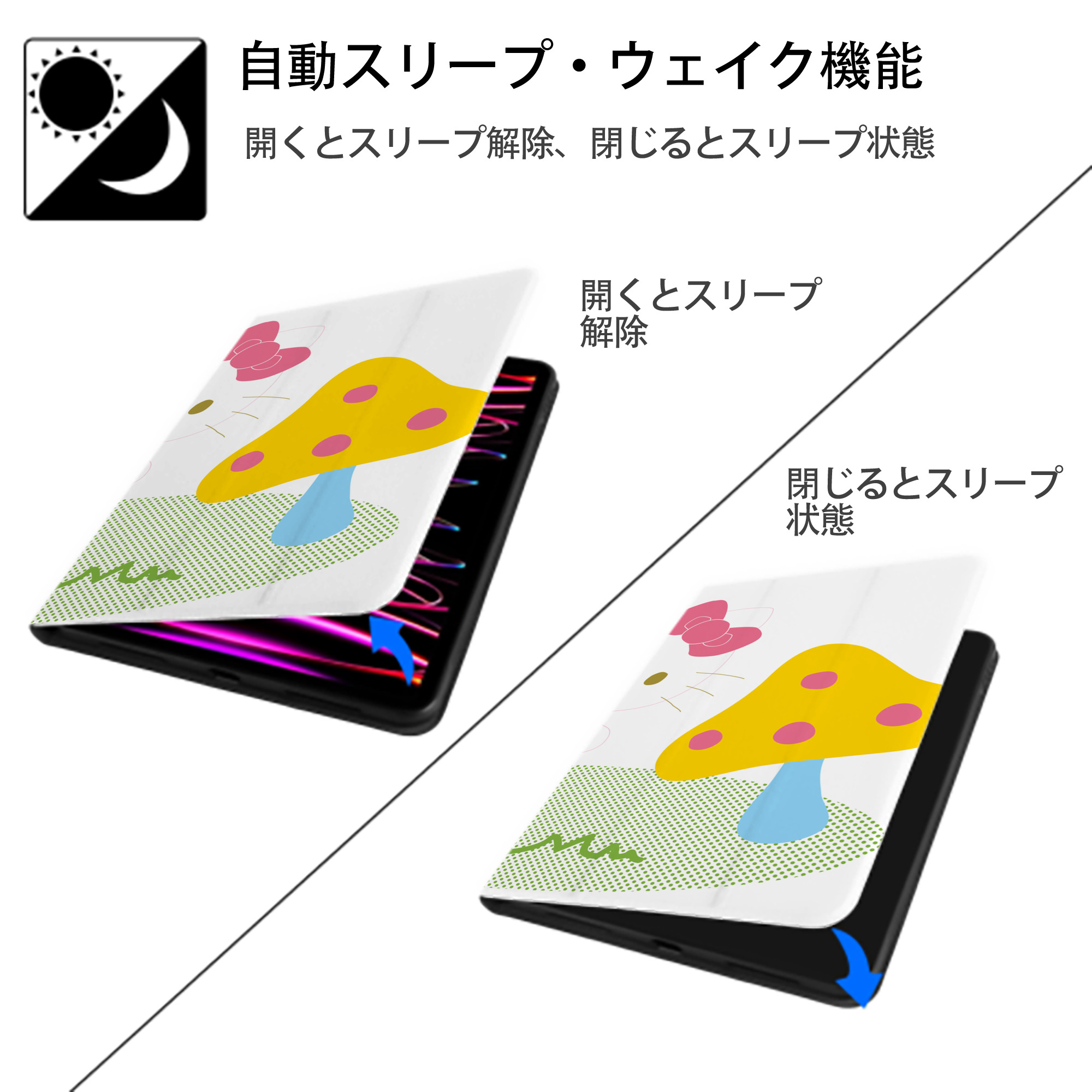Hello Kitty ハローキティ IPad ケース ブック型 PUレザー TPU 耐衝撃 軽量 薄型 ペン収納なし 全面保護 IPad 各モデル対応