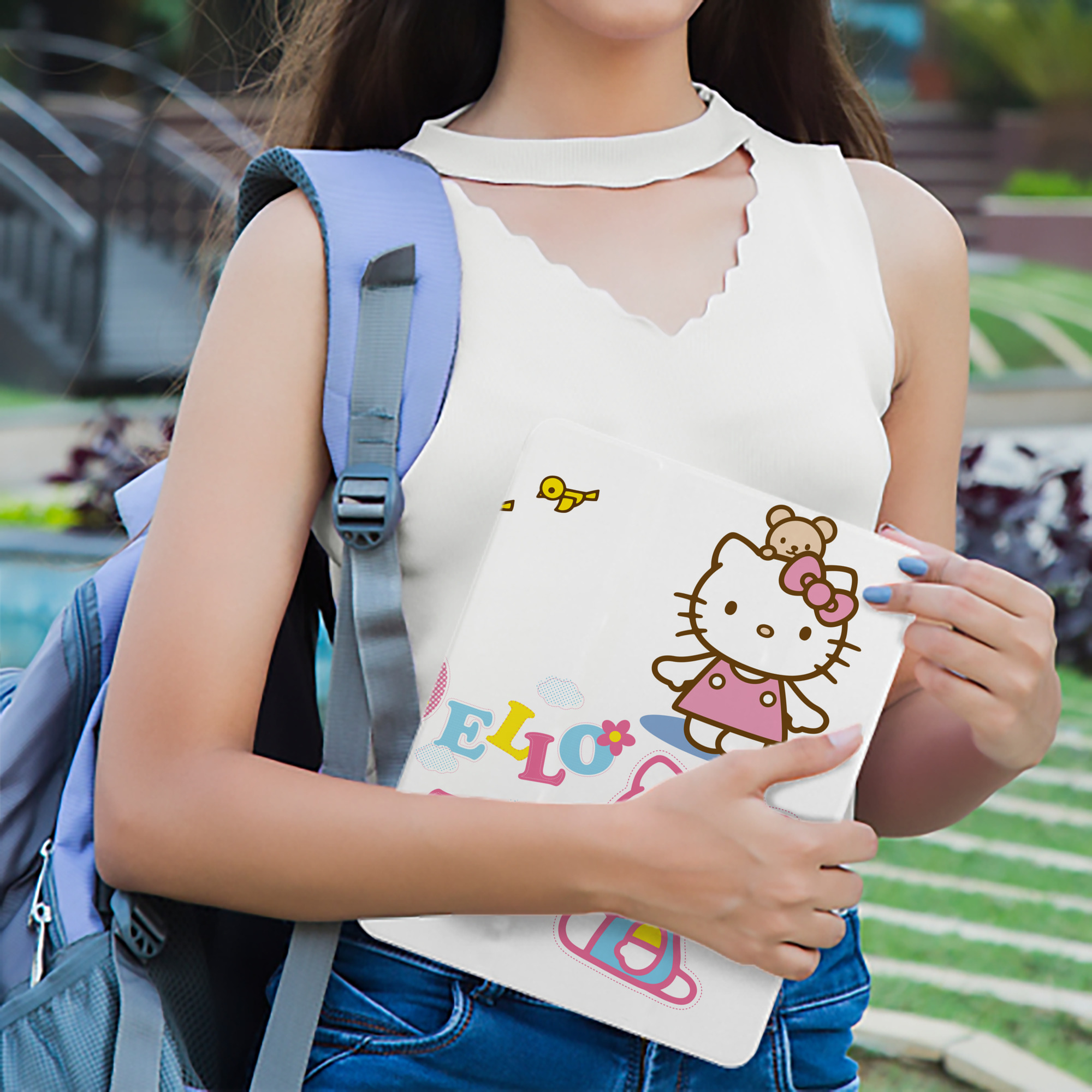 Hello Kitty ハローキティ IPad ケース ブック型 PUレザー TPU 耐衝撃 軽量 薄型 ペン収納なし 全面保護 IPad 各モデル対応