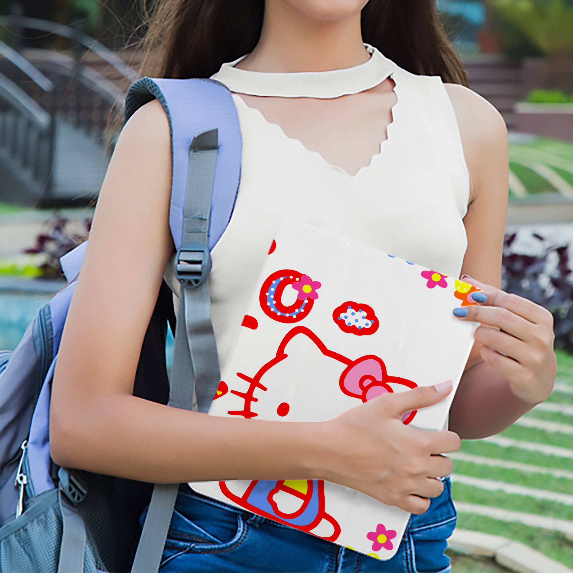 Hello Kitty ハローキティ IPad ケース ブック型 PUレザー TPU 耐衝撃 軽量 薄型 ペン収納なし 全面保護 IPad 各モデル対応
