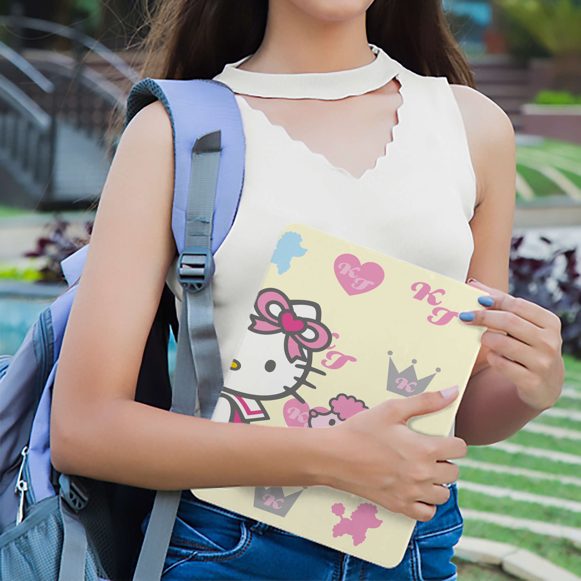 Hello Kitty ハローキティ IPad ケース ブック型 PUレザー TPU 耐衝撃 軽量 薄型 ペン収納なし 全面保護 IPad 各モデル対応
