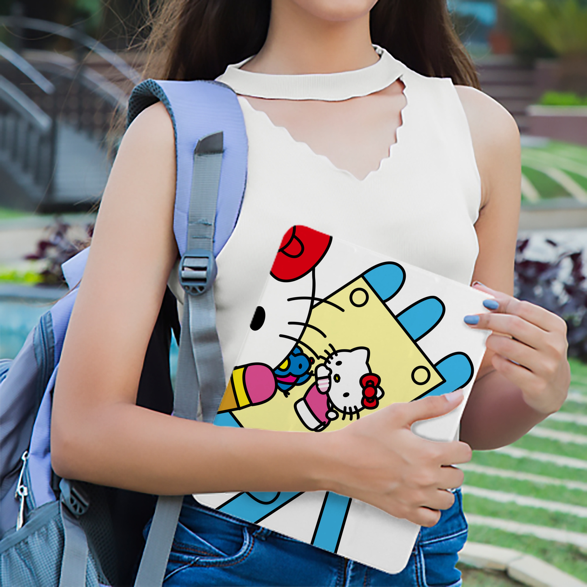 Hello Kitty ハローキティ IPad ケース ブック型 PUレザー TPU 耐衝撃 軽量 薄型 ペン収納なし 全面保護 IPad 各モデル対応