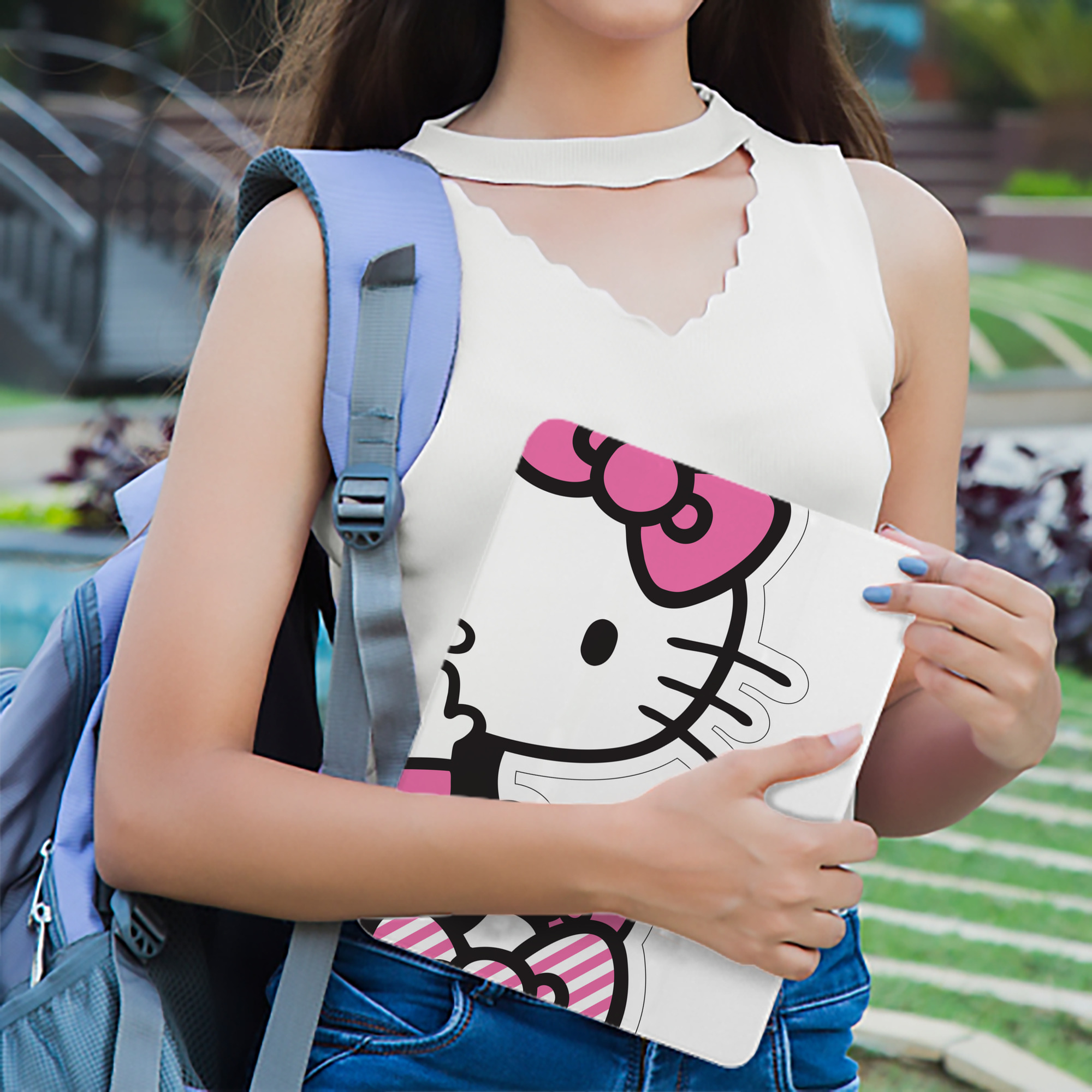 Hello Kitty ハローキティ IPad ケース ブック型 PUレザー TPU 耐衝撃 軽量 薄型 ペン収納なし 全面保護 IPad 各モデル対応