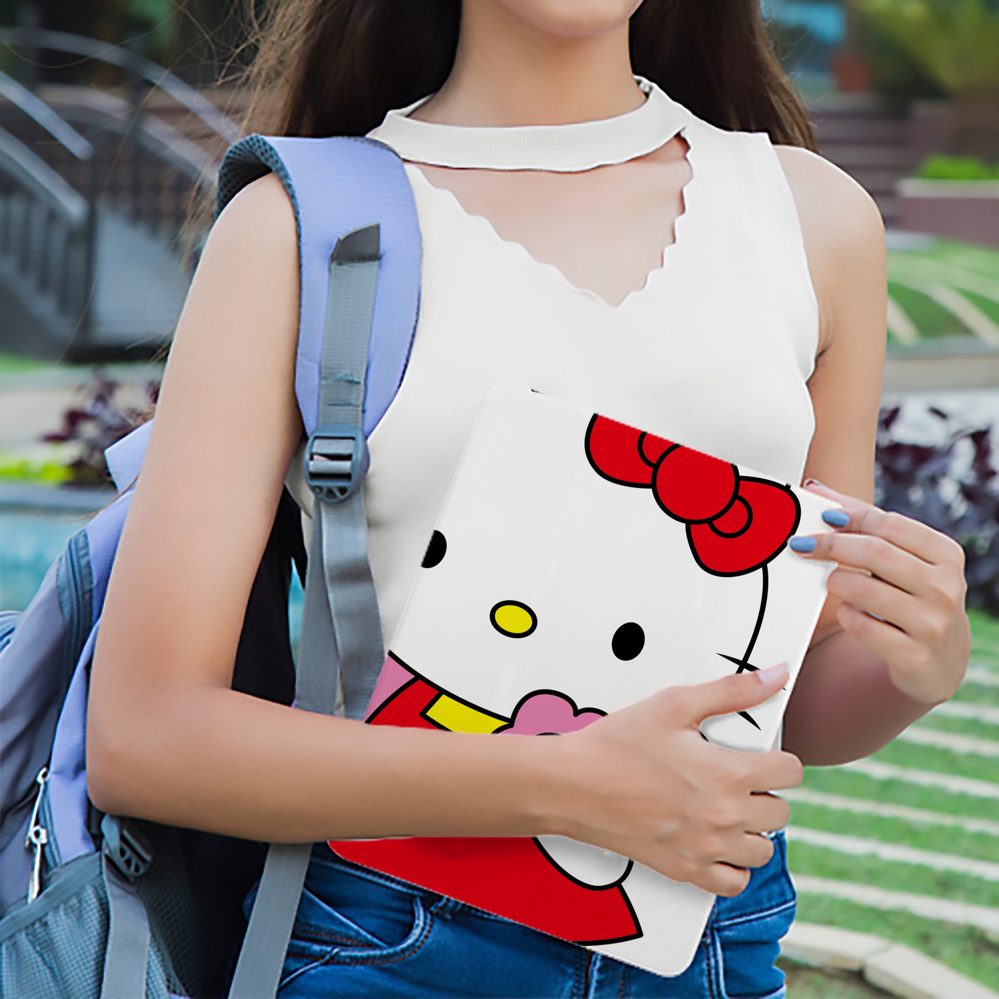 Hello Kitty ハローキティ IPad ケース ブック型 PUレザー TPU 耐衝撃 軽量 薄型 ペン収納なし 全面保護 IPad 各モデル対応