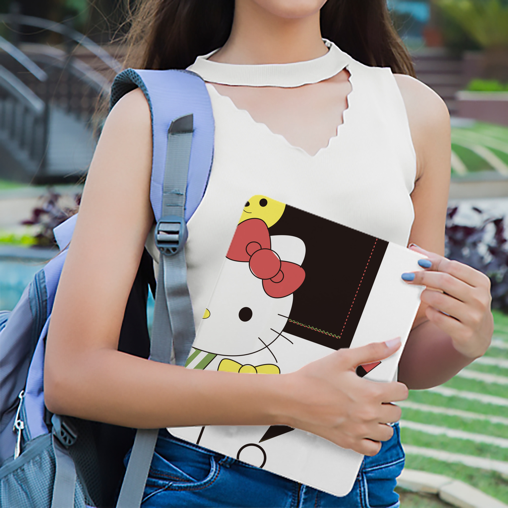 Hello Kitty ハローキティ IPad ケース ブック型 PUレザー TPU 耐衝撃 軽量 薄型 ペン収納なし 全面保護 IPad 各モデル対応