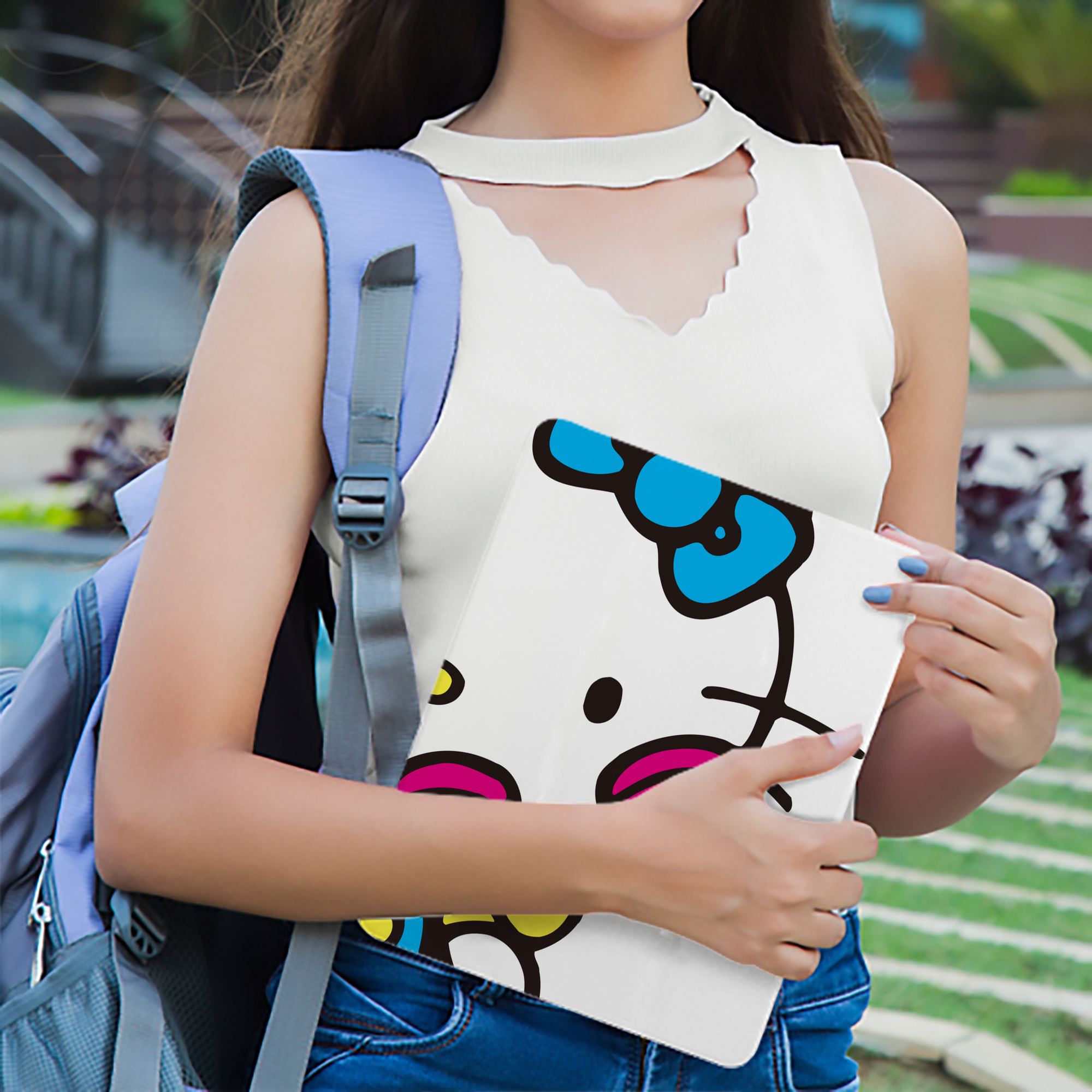 Hello Kitty ハローキティ IPad ケース ブック型 PUレザー TPU 耐衝撃 軽量 薄型 ペン収納なし 全面保護 IPad 各モデル対応
