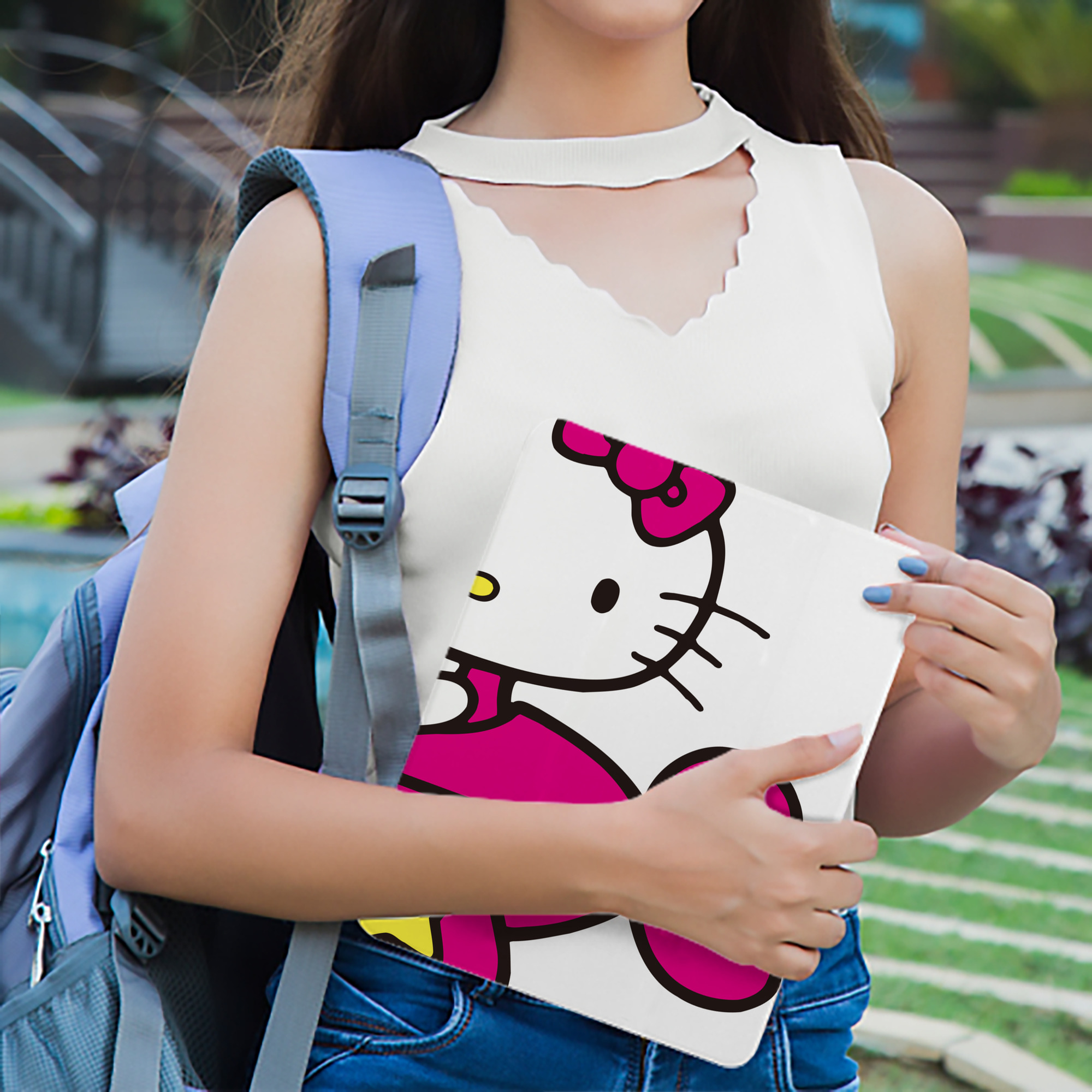 Hello Kitty ハローキティ IPad ケース ブック型 PUレザー TPU 耐衝撃 軽量 薄型 ペン収納なし 全面保護 IPad 各モデル対応