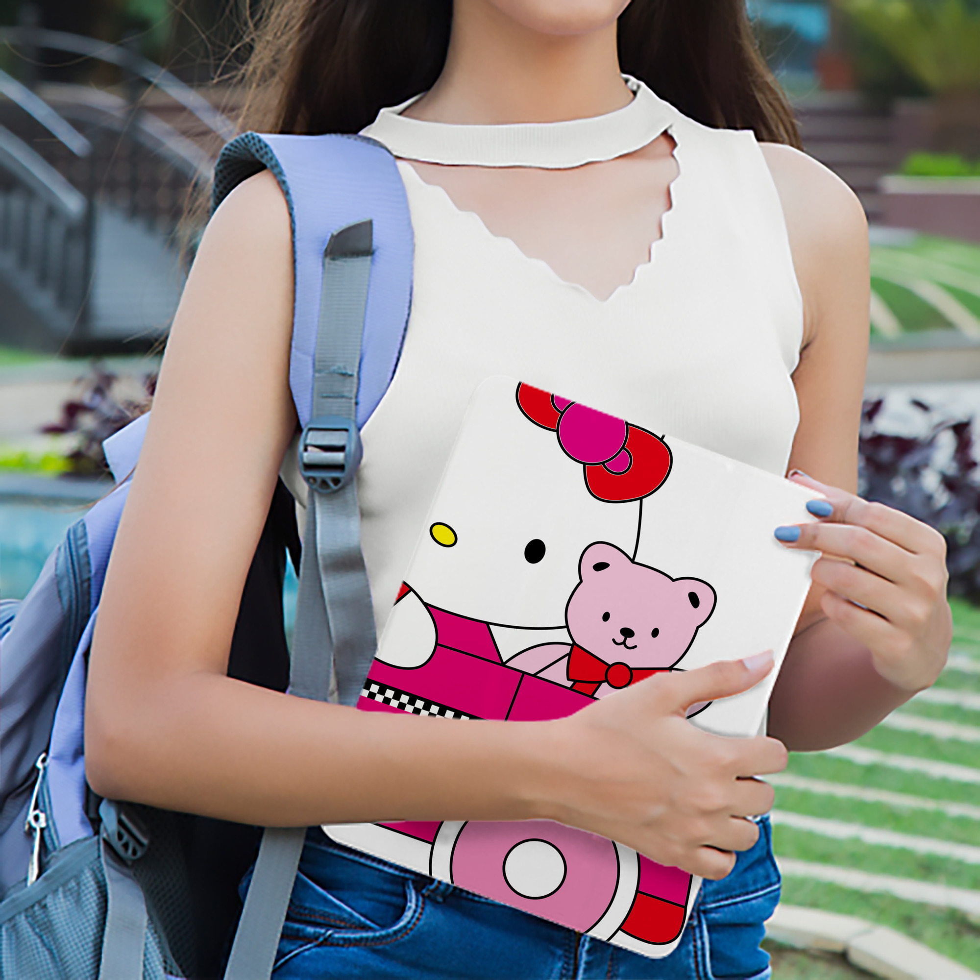 Hello Kitty ハローキティ IPad ケース ブック型 PUレザー TPU 耐衝撃 軽量 薄型 ペン収納なし 全面保護 IPad 各モデル対応