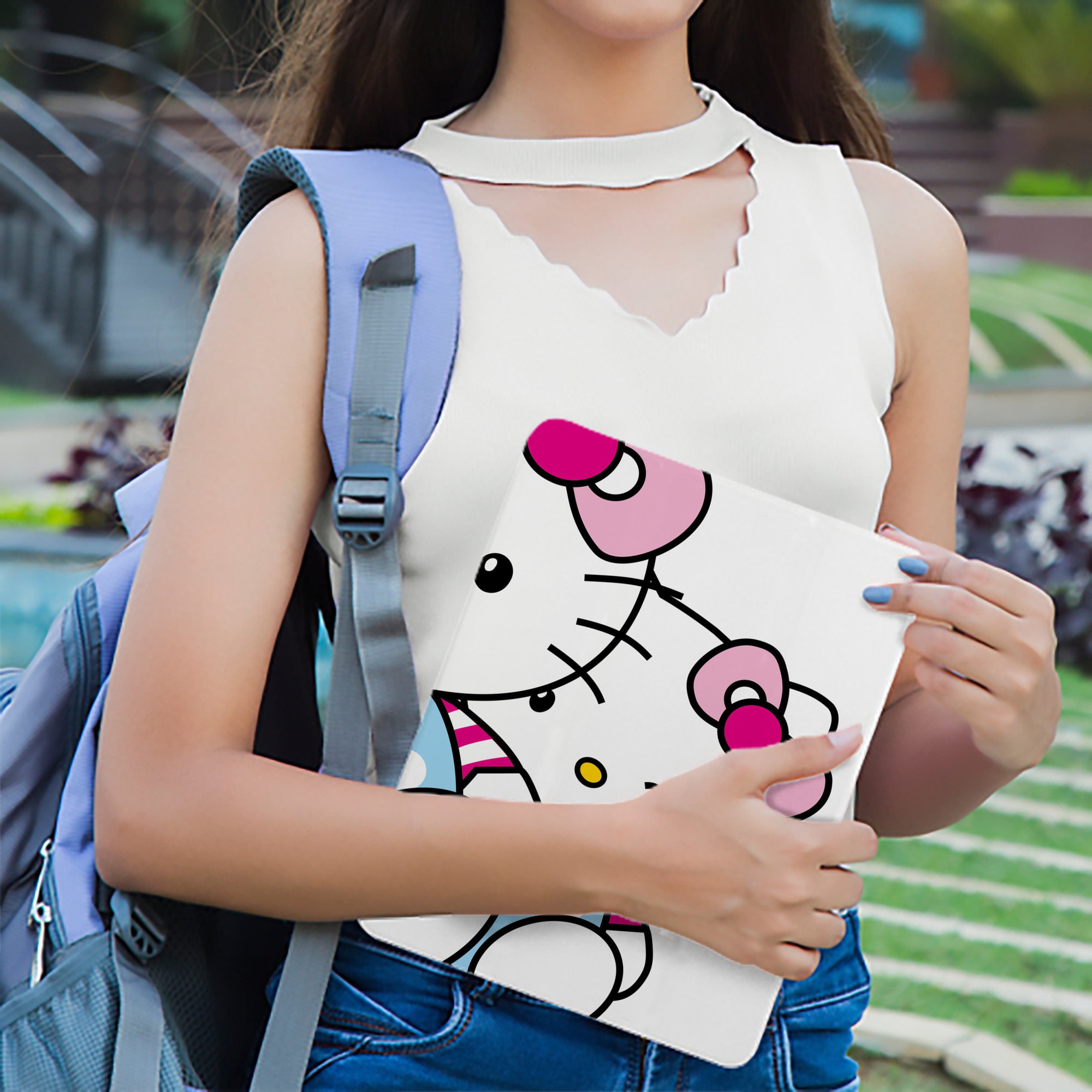 Hello Kitty ハローキティ IPad ケース ブック型 PUレザー TPU 耐衝撃 軽量 薄型 ペン収納なし 全面保護 IPad 各モデル対応