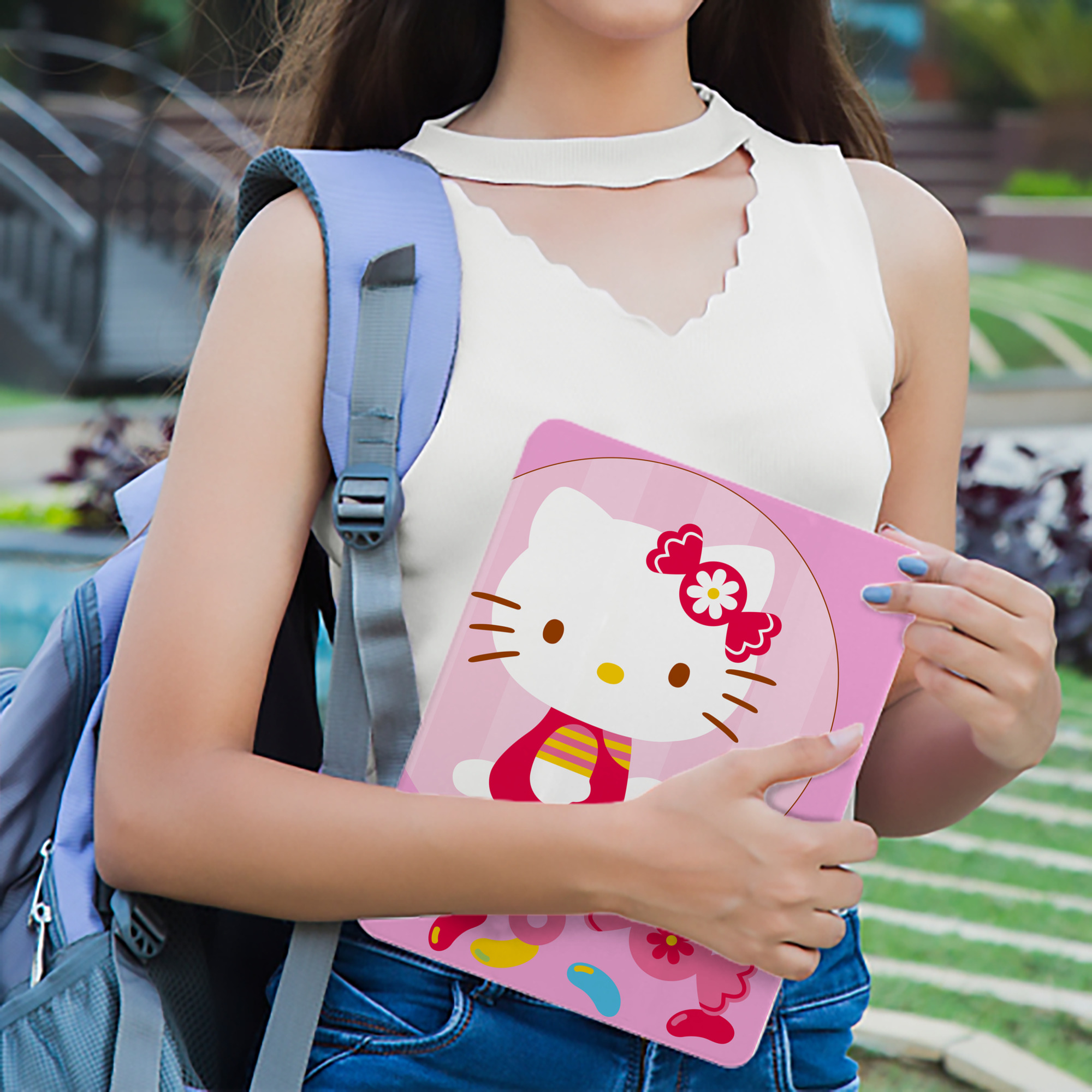 Hello Kitty ハローキティ IPad ケース ブック型 PUレザー TPU 耐衝撃 軽量 薄型 ペン収納なし 全面保護 IPad 各モデル対応