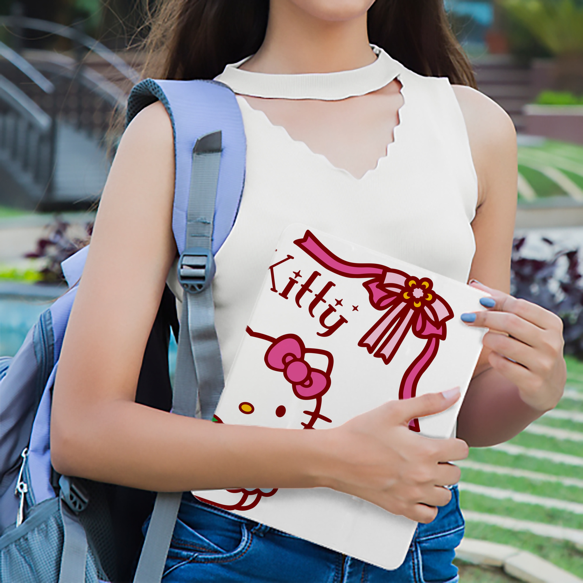 Hello Kitty ハローキティ IPad ケース ブック型 PUレザー TPU 耐衝撃 軽量 薄型 ペン収納なし 全面保護 IPad 各モデル対応