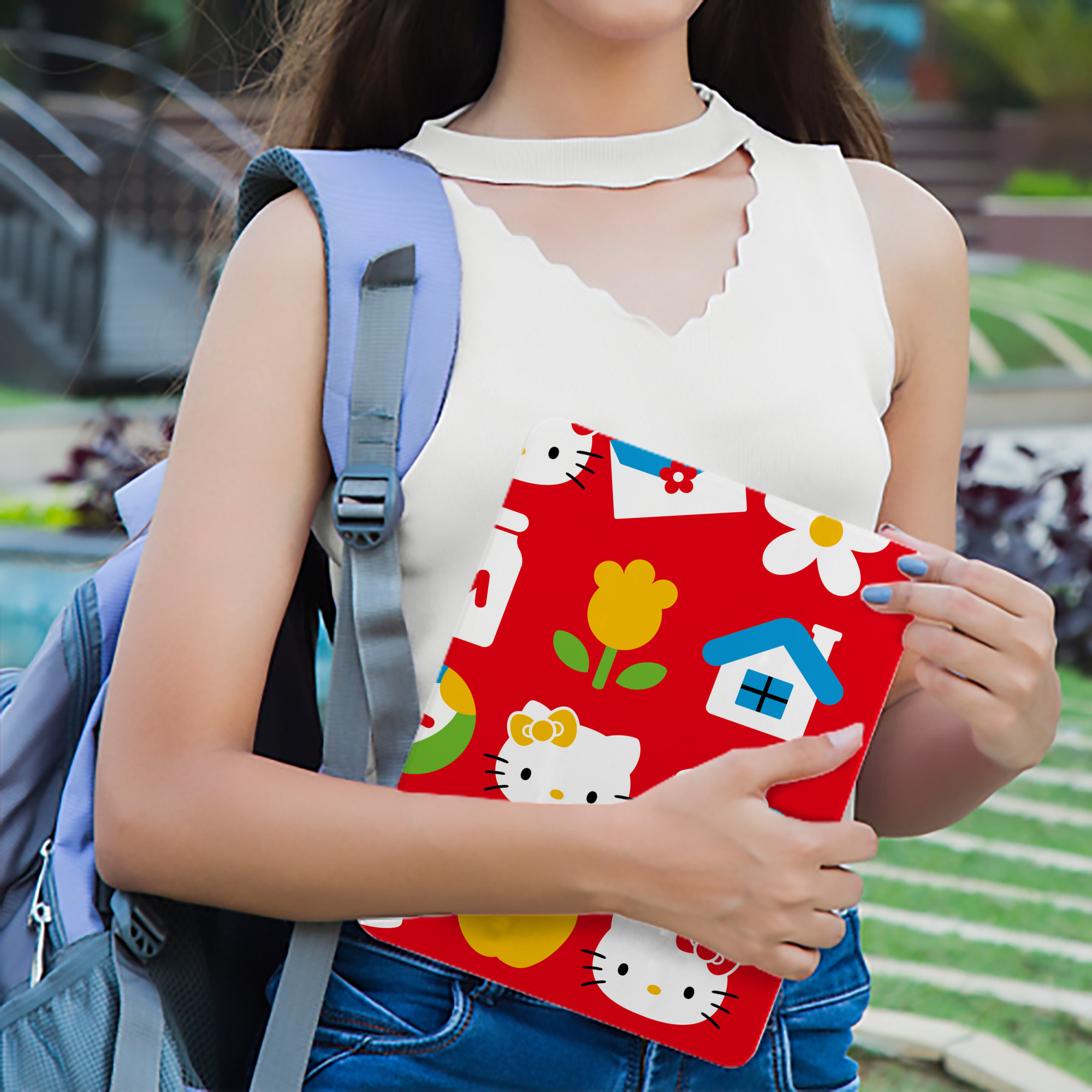 Hello Kitty ハローキティ IPad ケース ブック型 PUレザー TPU 耐衝撃 軽量 薄型 ペン収納なし 全面保護 IPad 各モデル対応