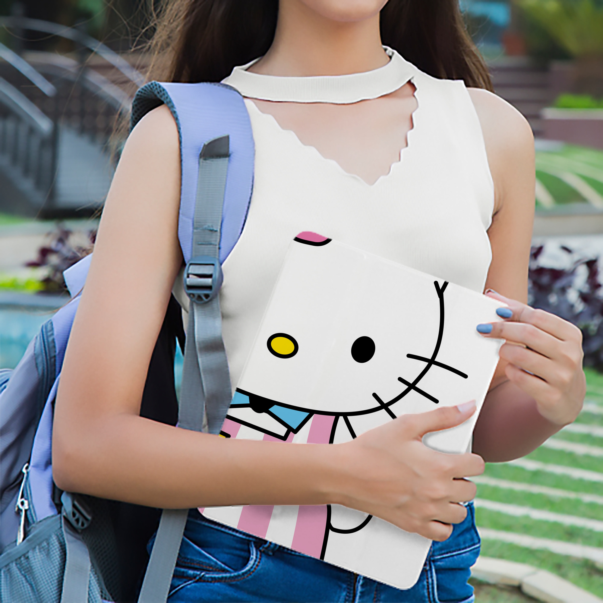Hello Kitty ハローキティ IPad ケース ブック型 PUレザー TPU 耐衝撃 軽量 薄型 ペン収納なし 全面保護 IPad 各モデル対応